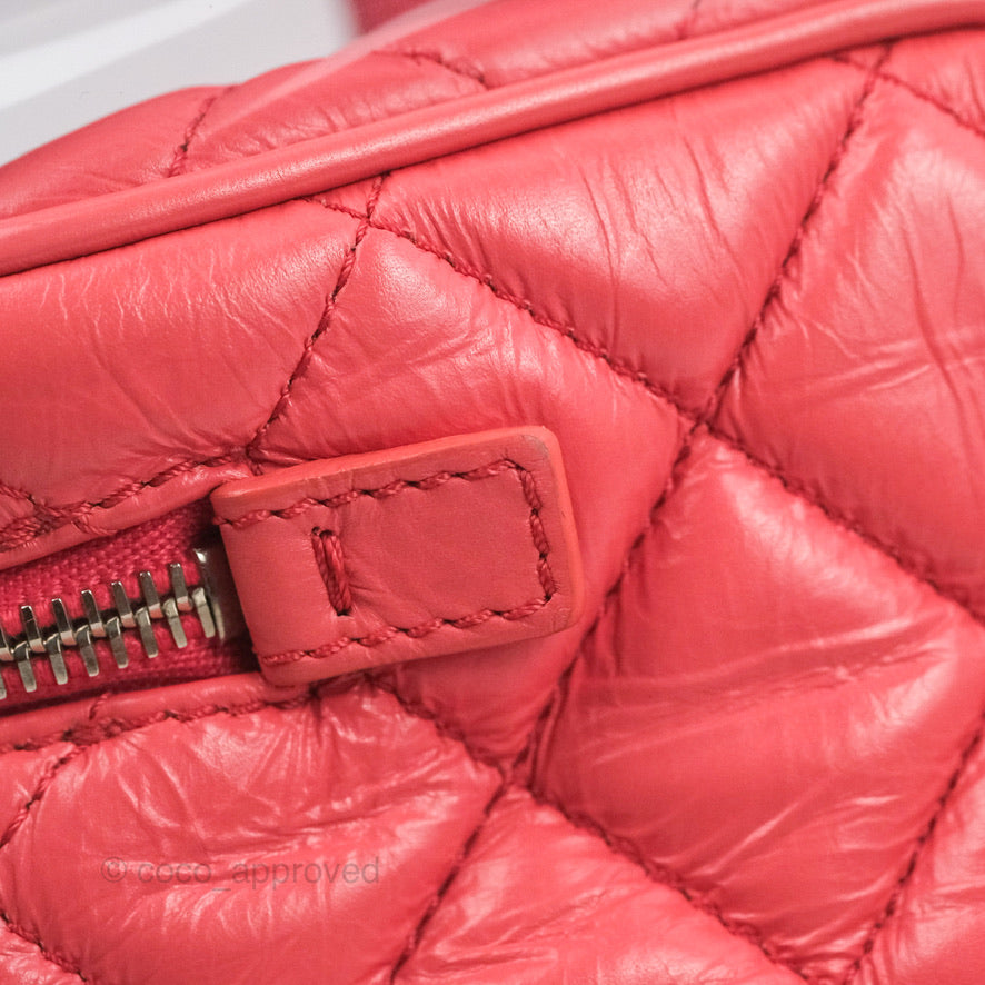 Chanel Aquarium PVC Coral Pink Crumpled Calfskin Silver Hardware