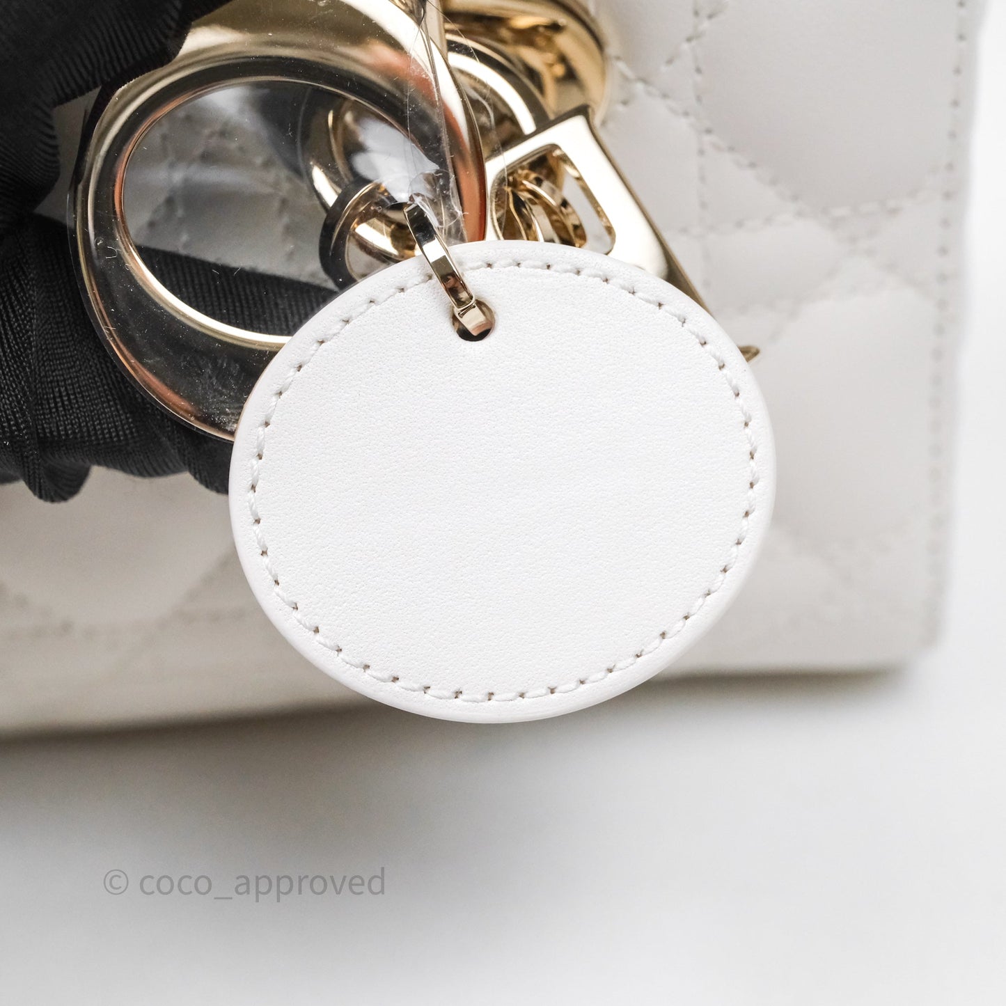 Christian Dior Mini Lady D-Joy White Light Gold Hardware