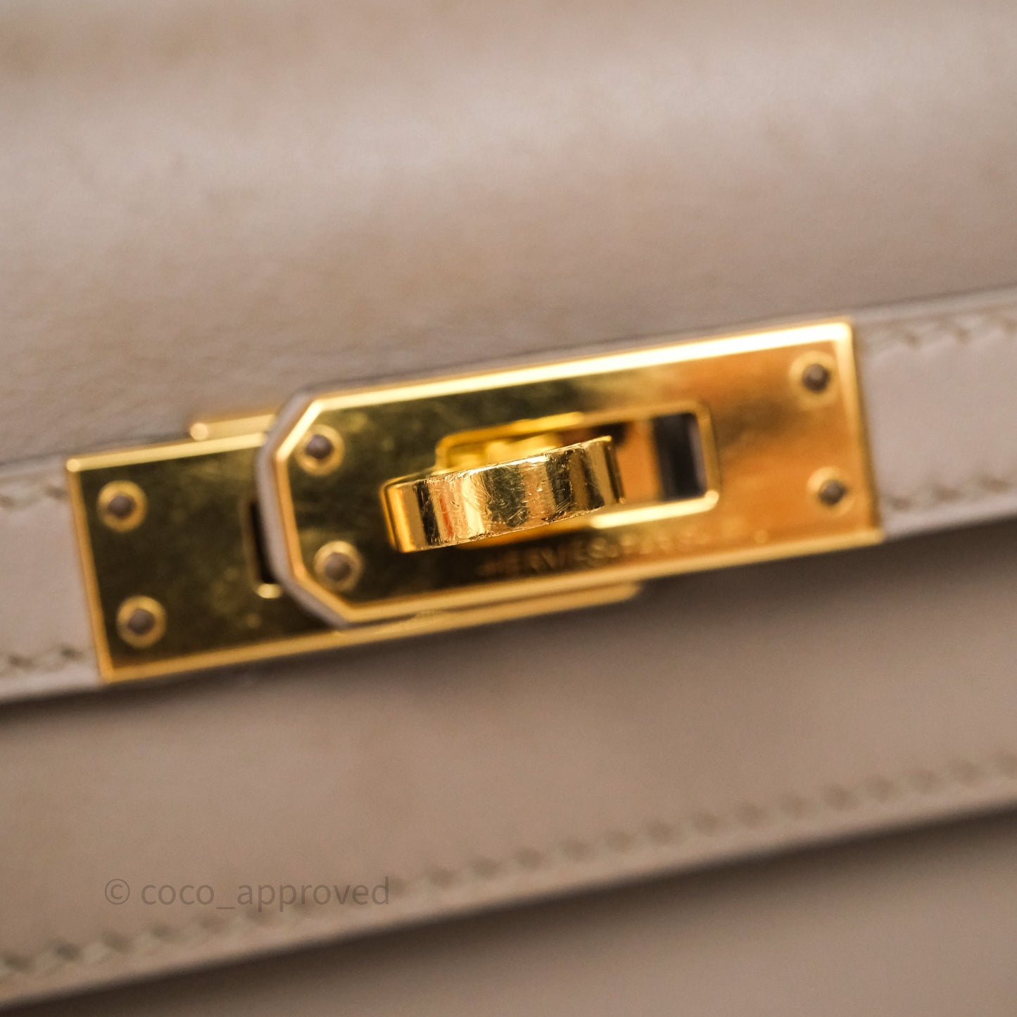 Hermès Kelly Pochette Gris Asphalte M8 Swift Gold Hardware