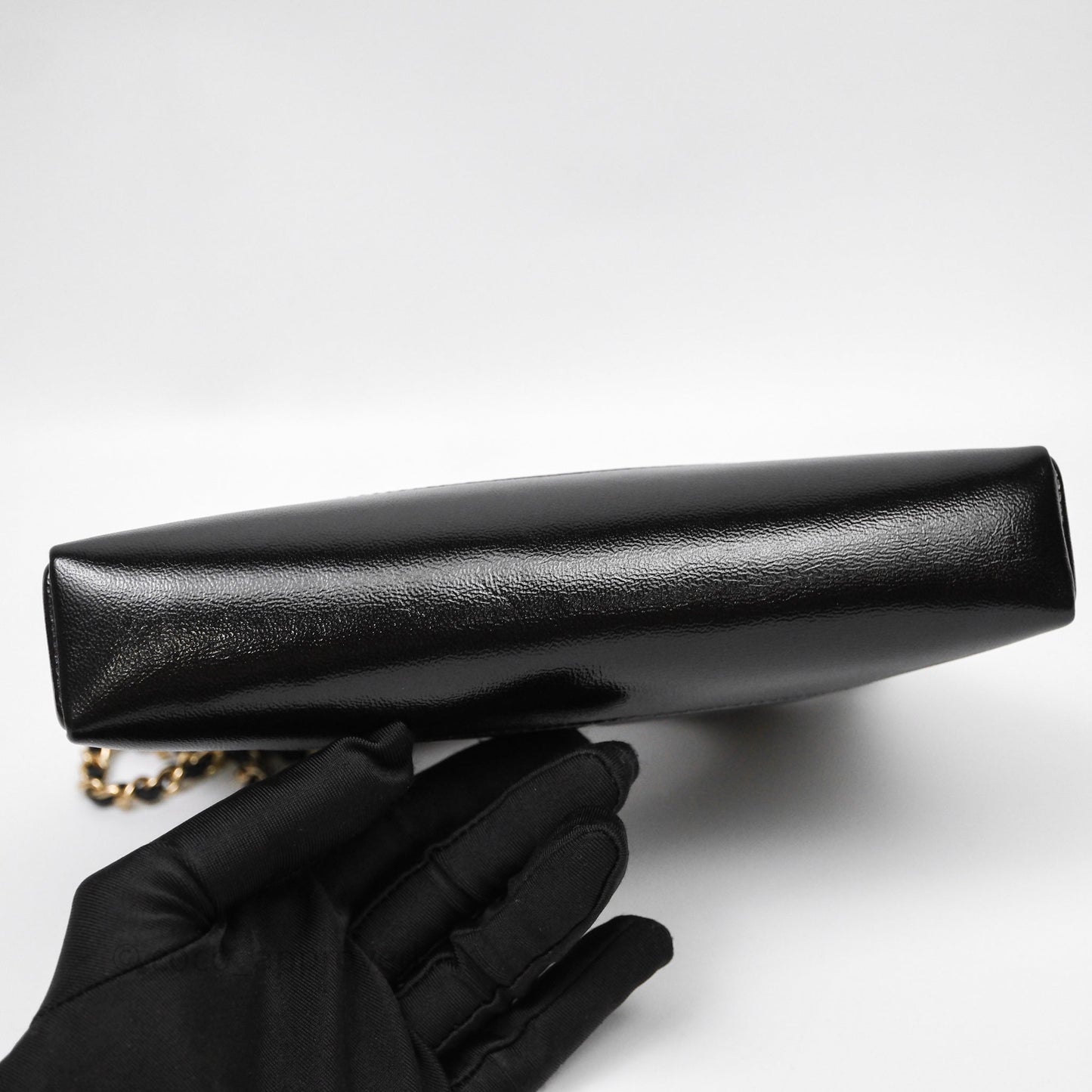 Chanel Nano 31 Black Shiny Lambskin Gold Hardware