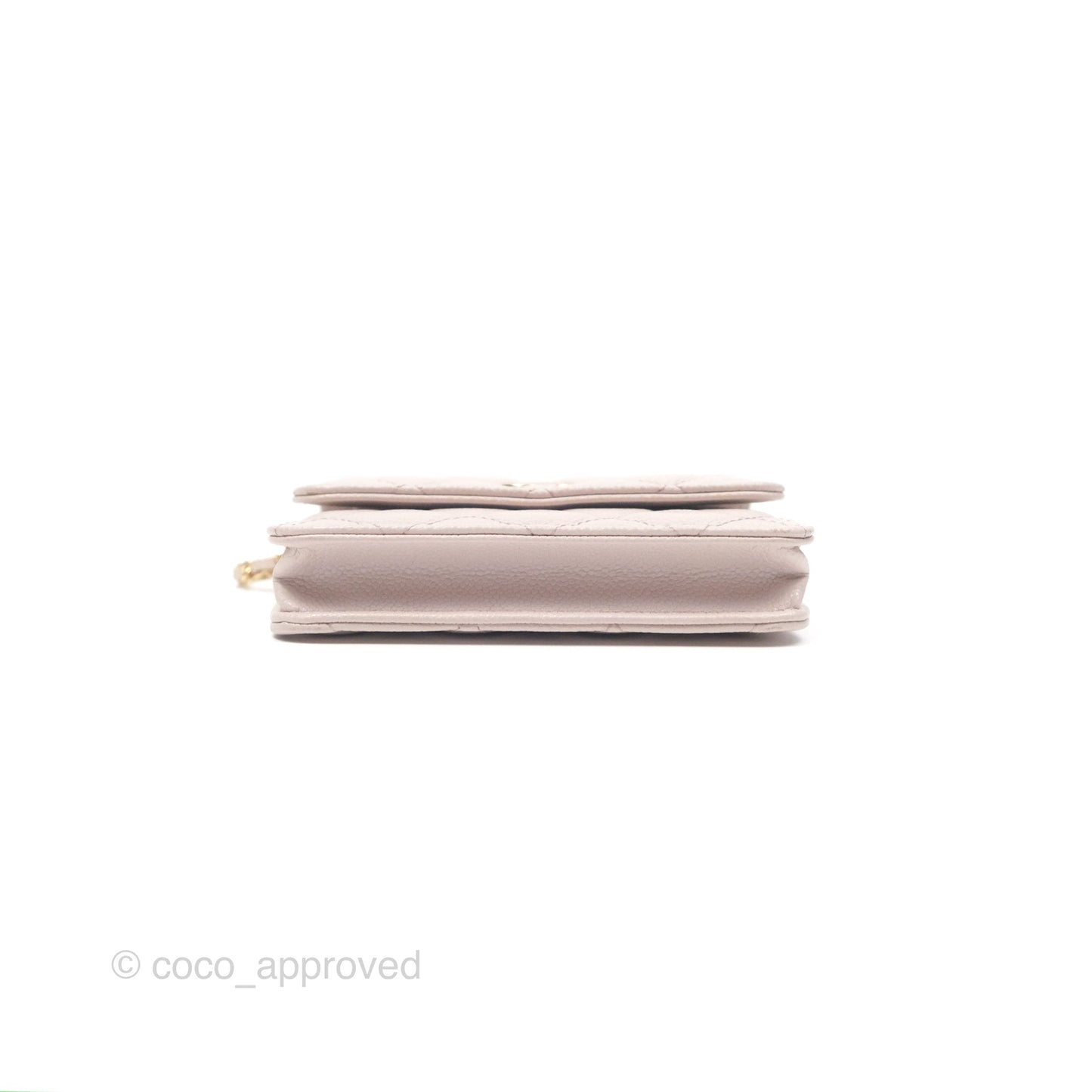Chanel Miss Coco Clutch With Chain Quilted Lilac Pink Caviar Gold Hardware