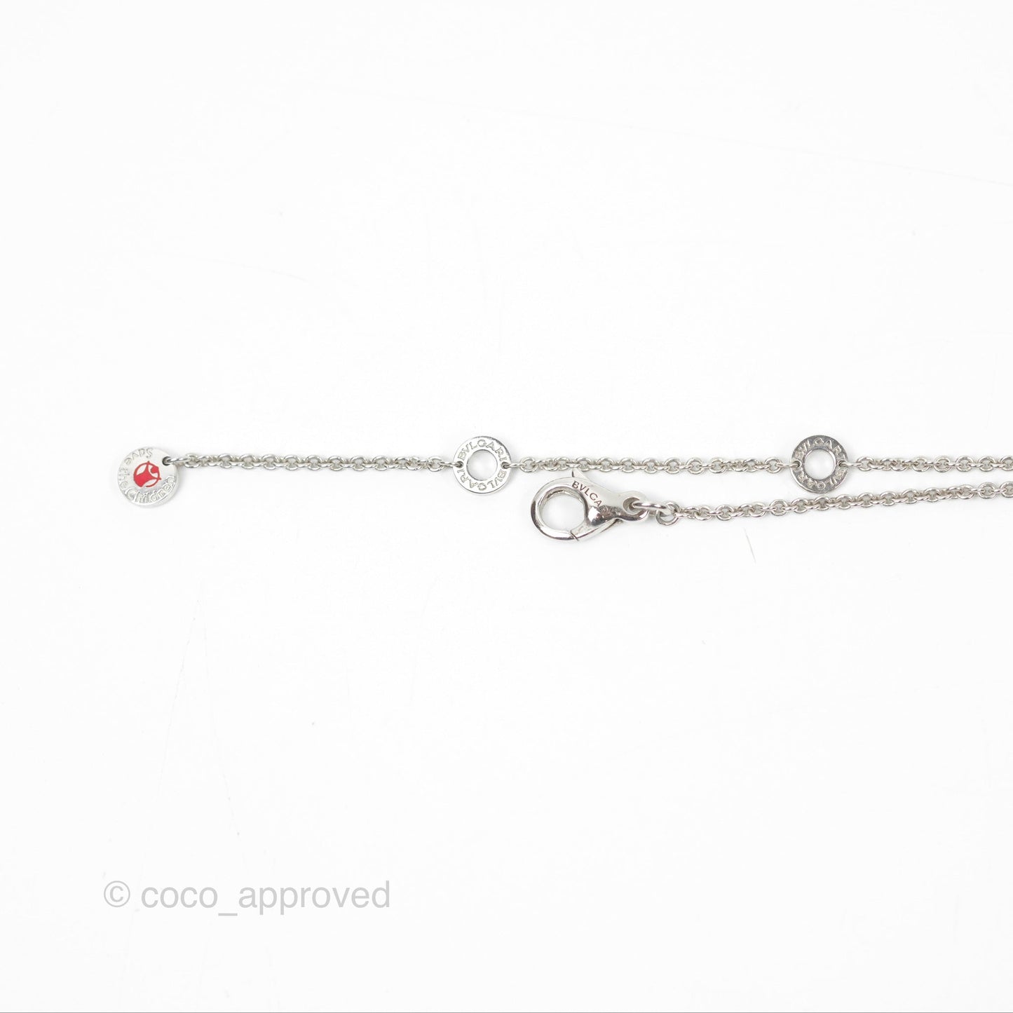 Bvlgari Save the Children Zero1 Necklace Black Ceramic Sterling Silver