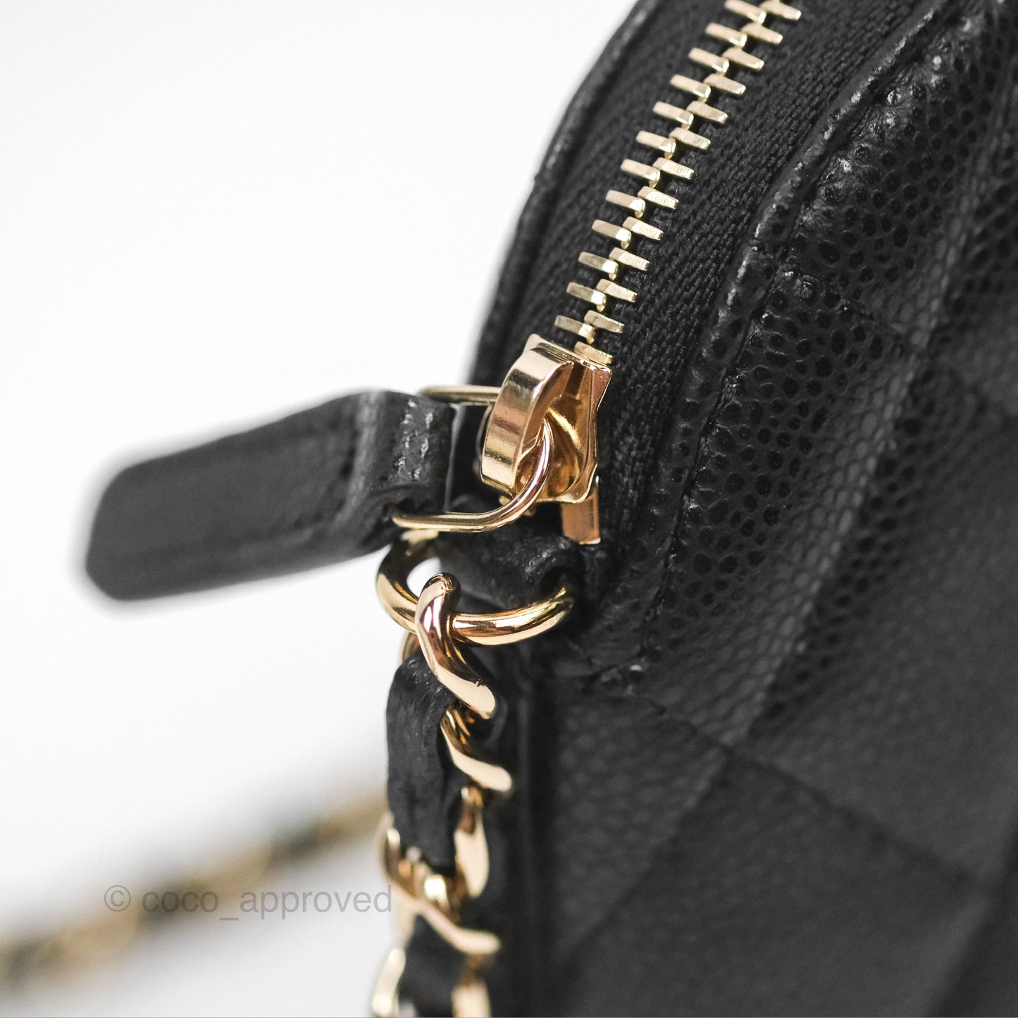 Chanel Black Caviar Clutch on Chain