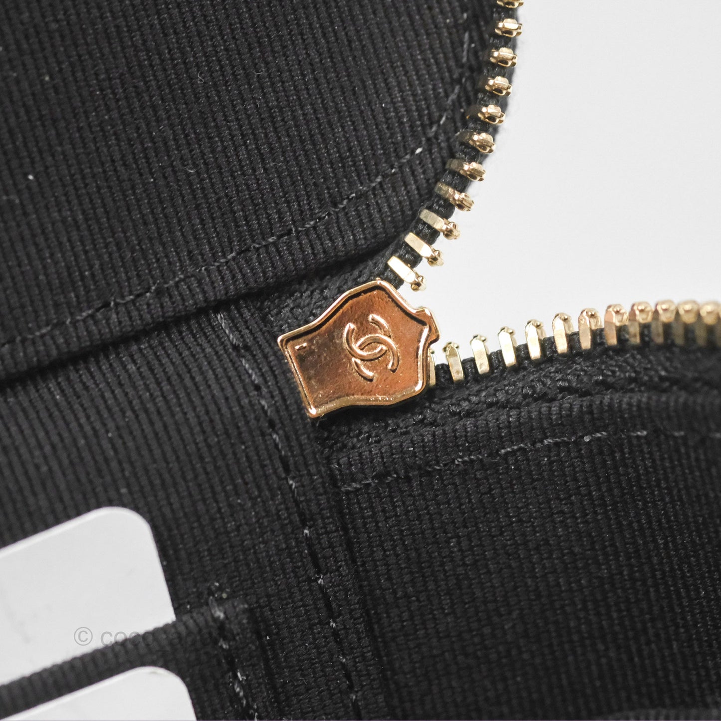 Chanel Vanity Rectangular Top Handle Black Lambskin Gold Hardware