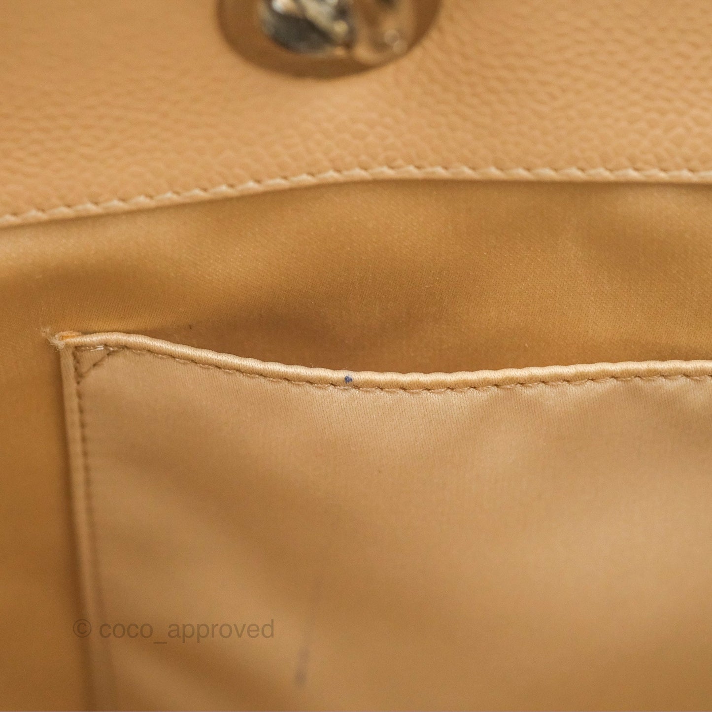 Chanel GST Beige Caviar Silver Hardware
