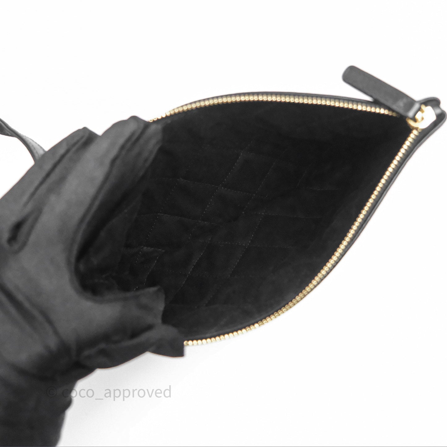 Chanel 22 Bag Small Black Crumpled Calfskin Aged Gold Hardware