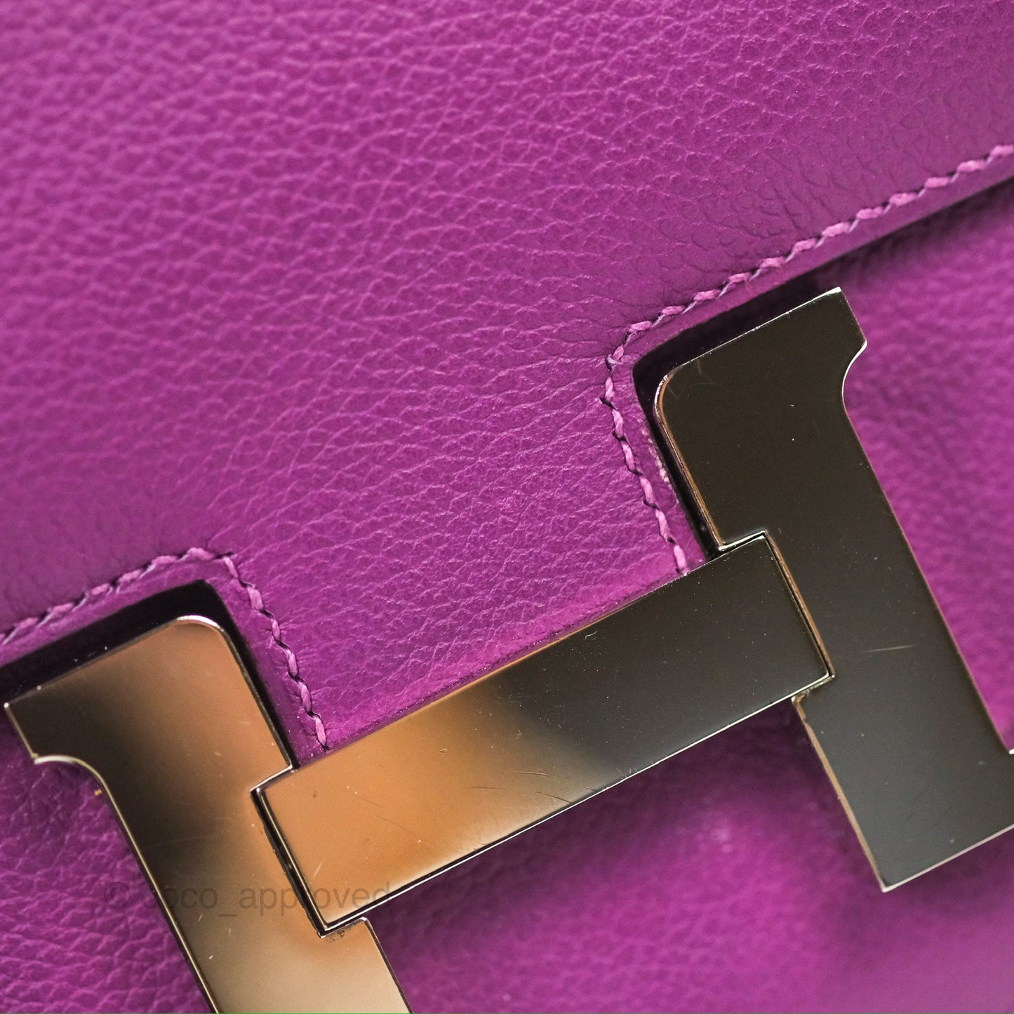 Hermès Constance Mini 18cm Anemone Evercolor Palladium Hardware