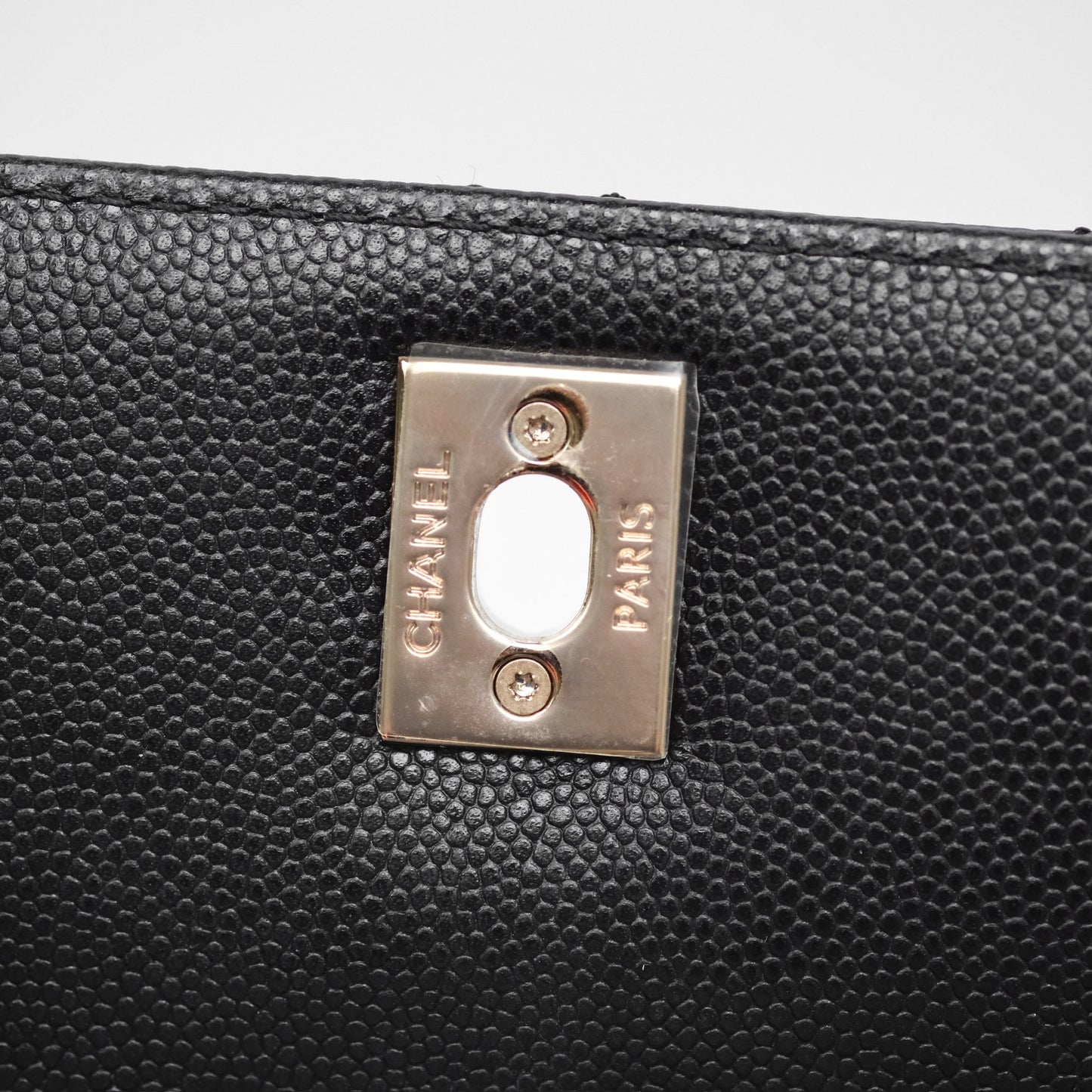 Chanel Mini Coco Handle Quilted Black Caviar Gold Hardware