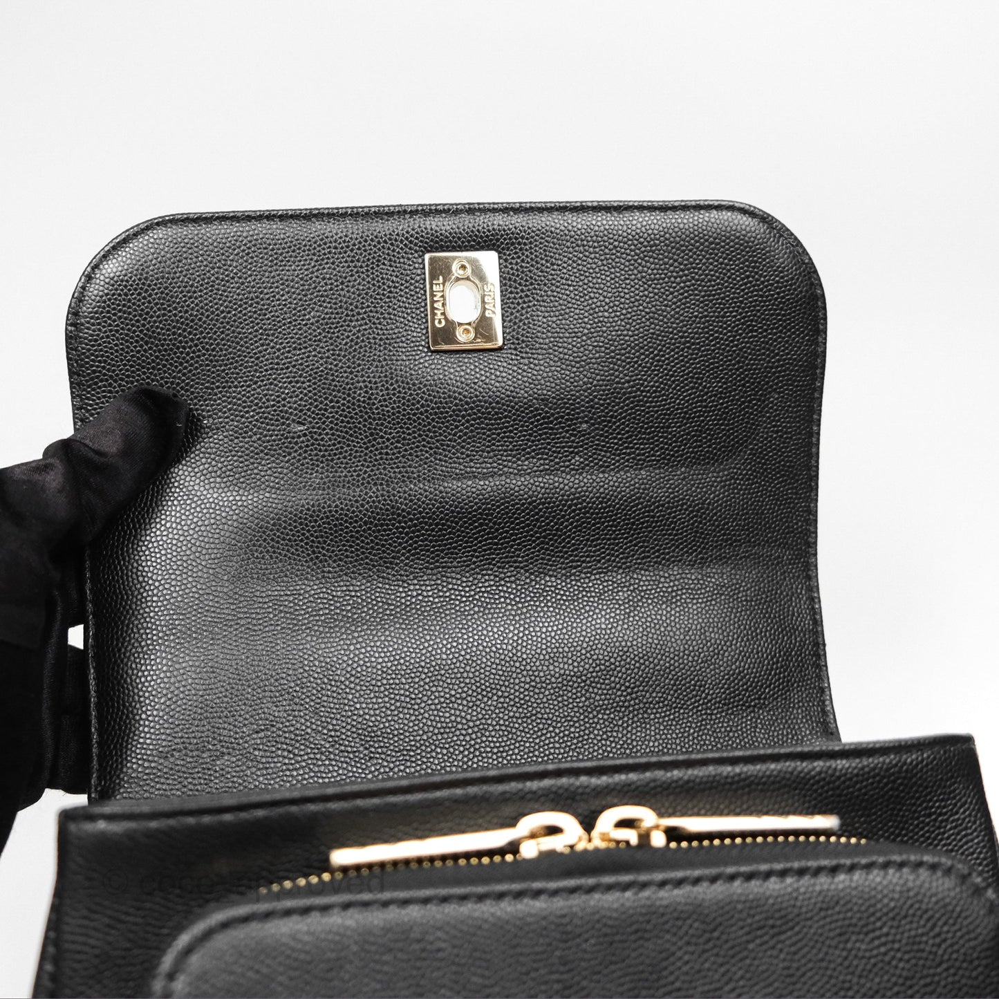 Chanel Quilted Small Business Affinity Flap Black Caviar Gold Hardware