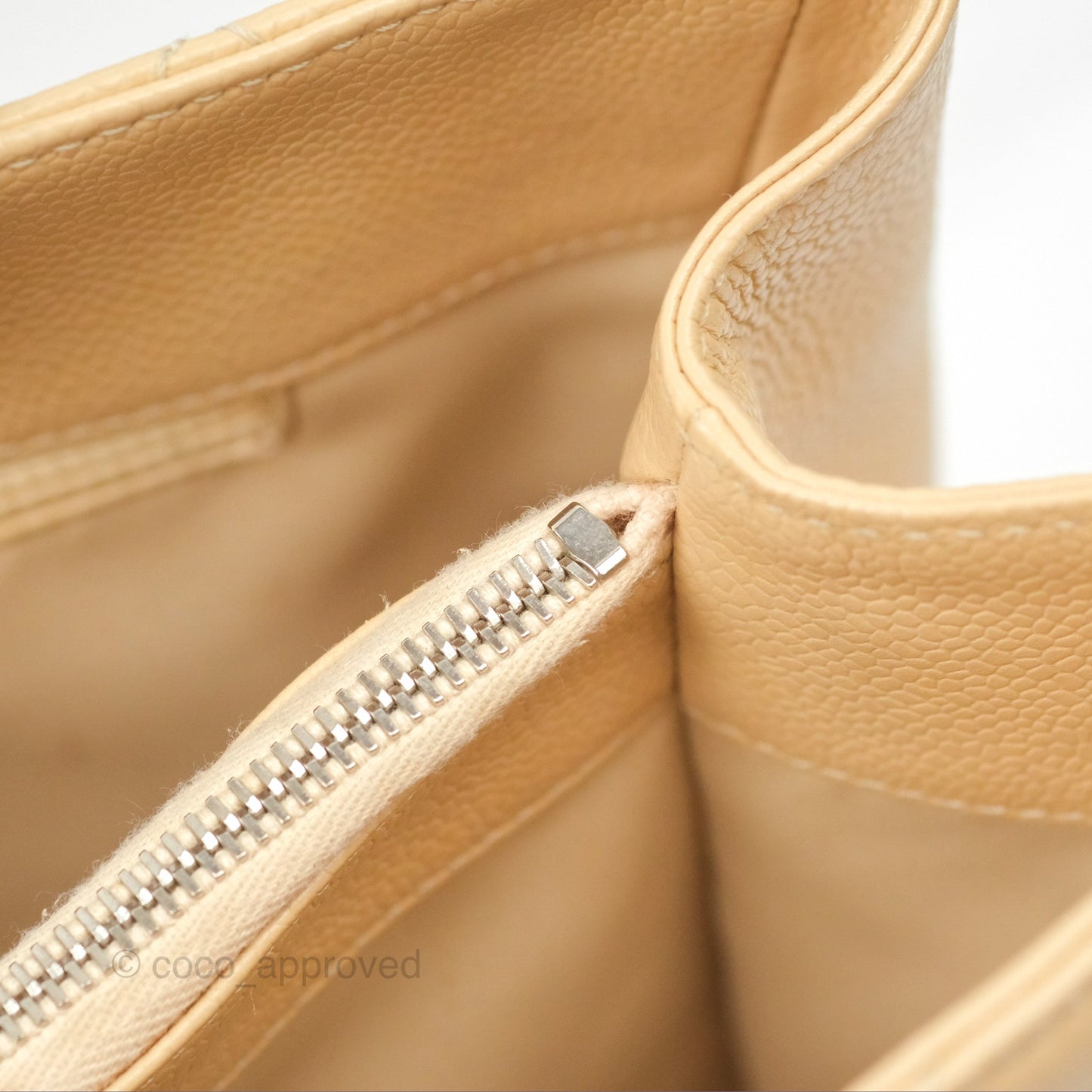 Chanel GST Beige Caviar Silver Hardware