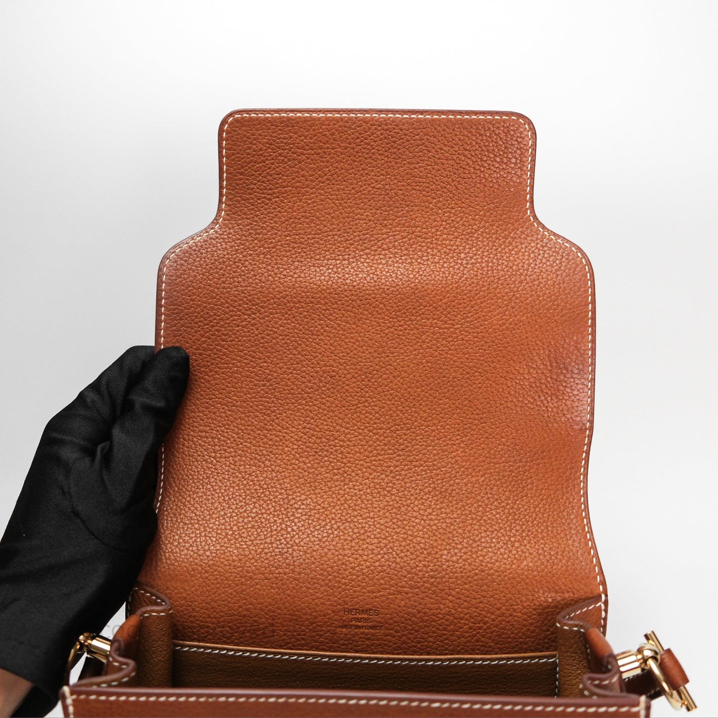 Hermès Roulis Mini Fauve 34 Barenia Gold Hardware