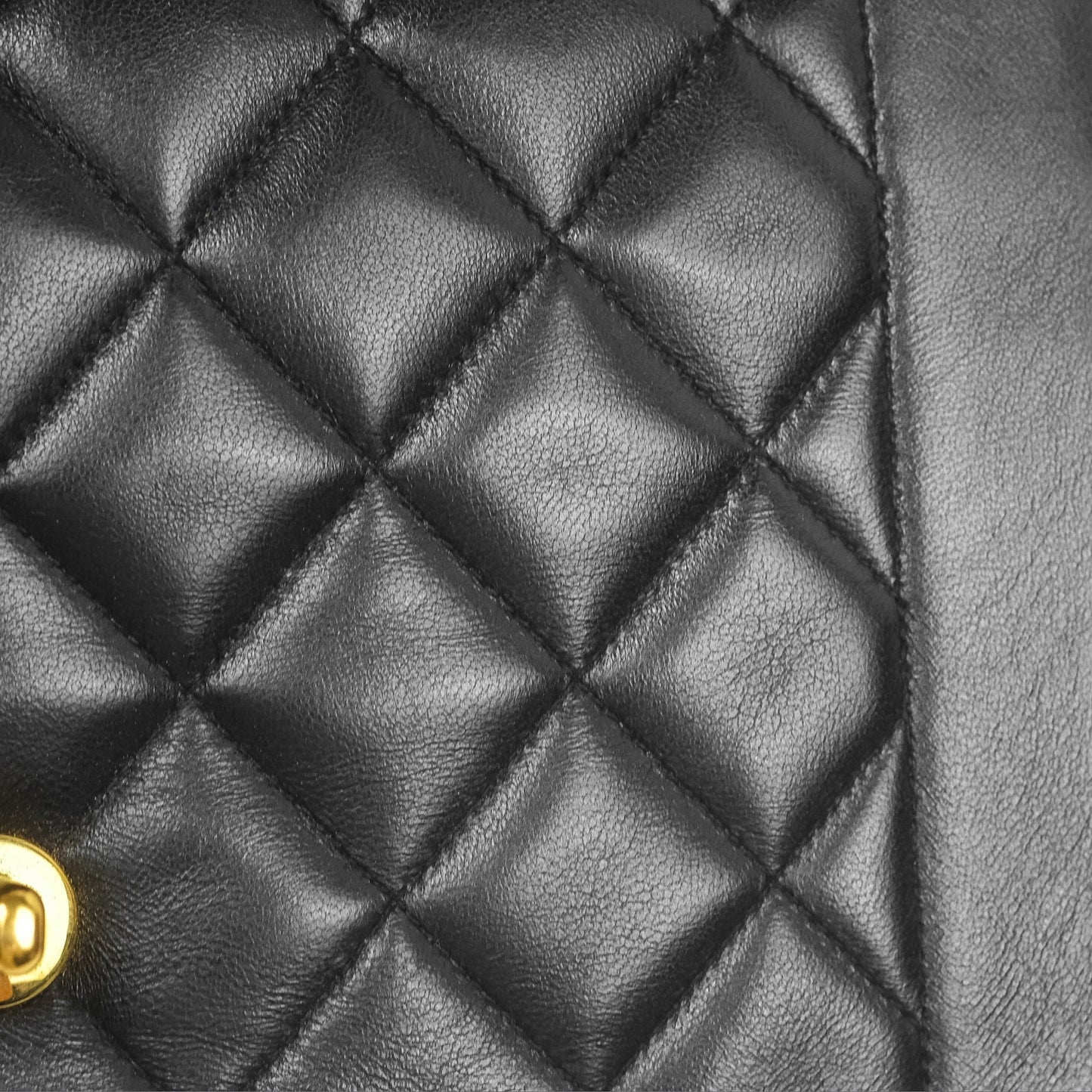 Chanel Vintage Quilted Medium Classic Diana Flap Bag Black Lambskin 24K Gold Hardware