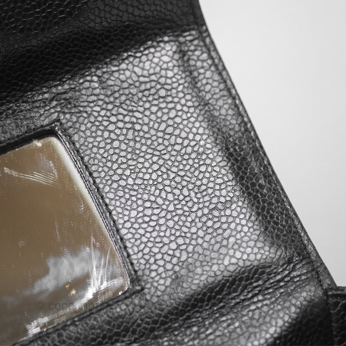 Chanel Vintage Quilted Shoulder Bag Black Caviar 24K Gold Hardware