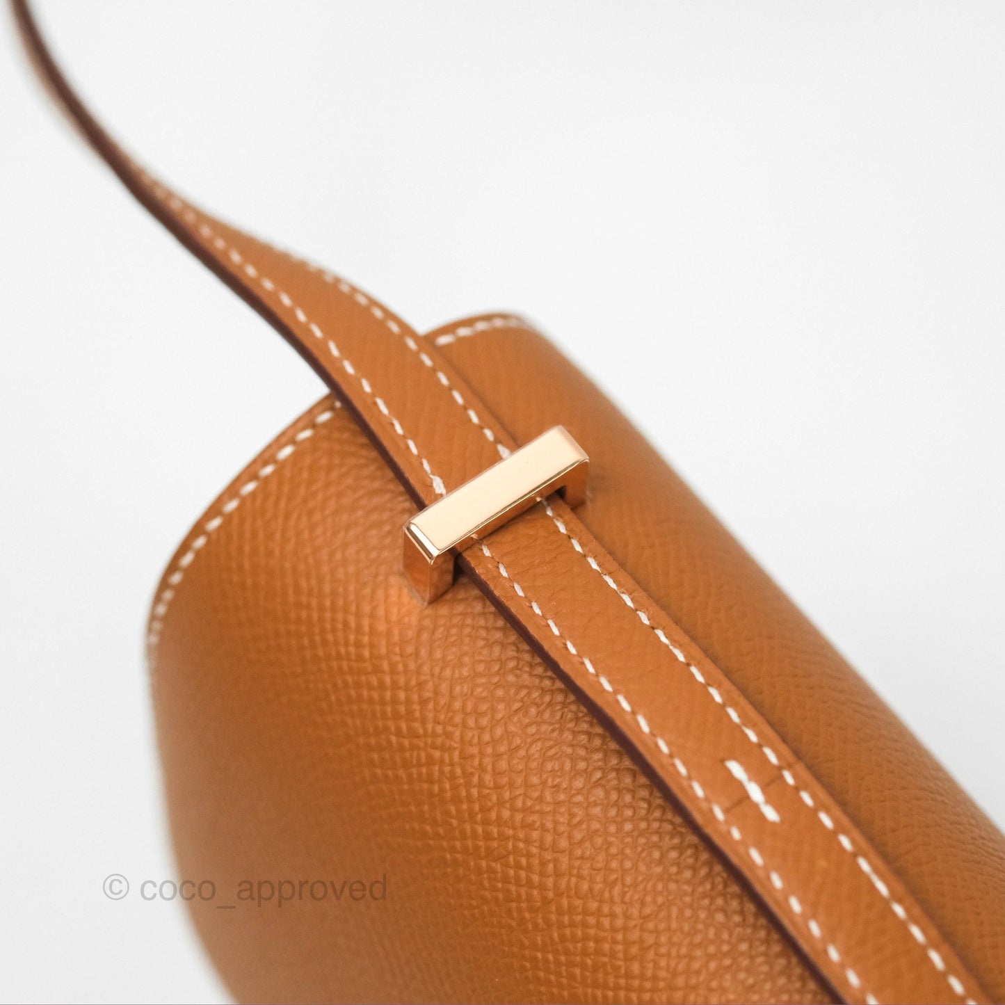Hermès Constance Mini 18 with Mirror Gold Epsom Rose Gold Hardware