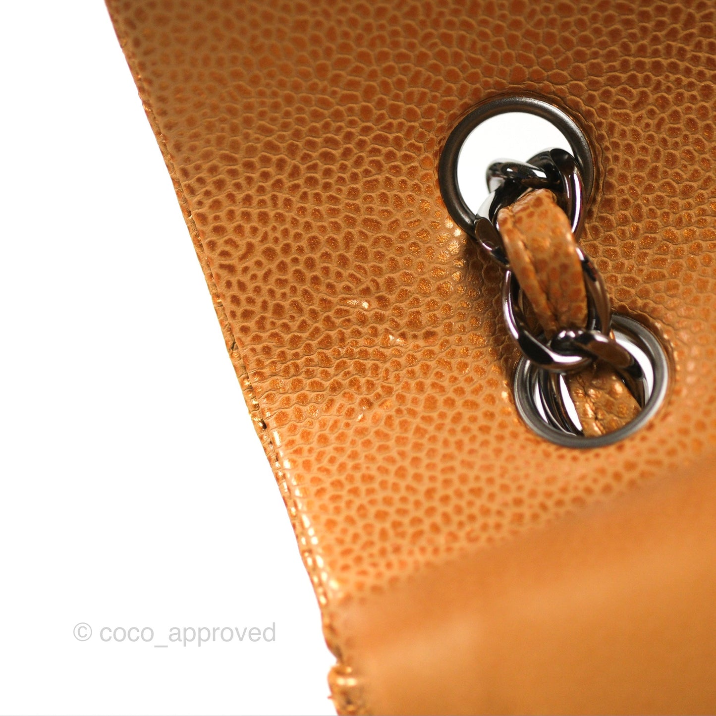 Chanel Quilted Maxi Double Flap Bronze Caviar Dark Silver Hardware