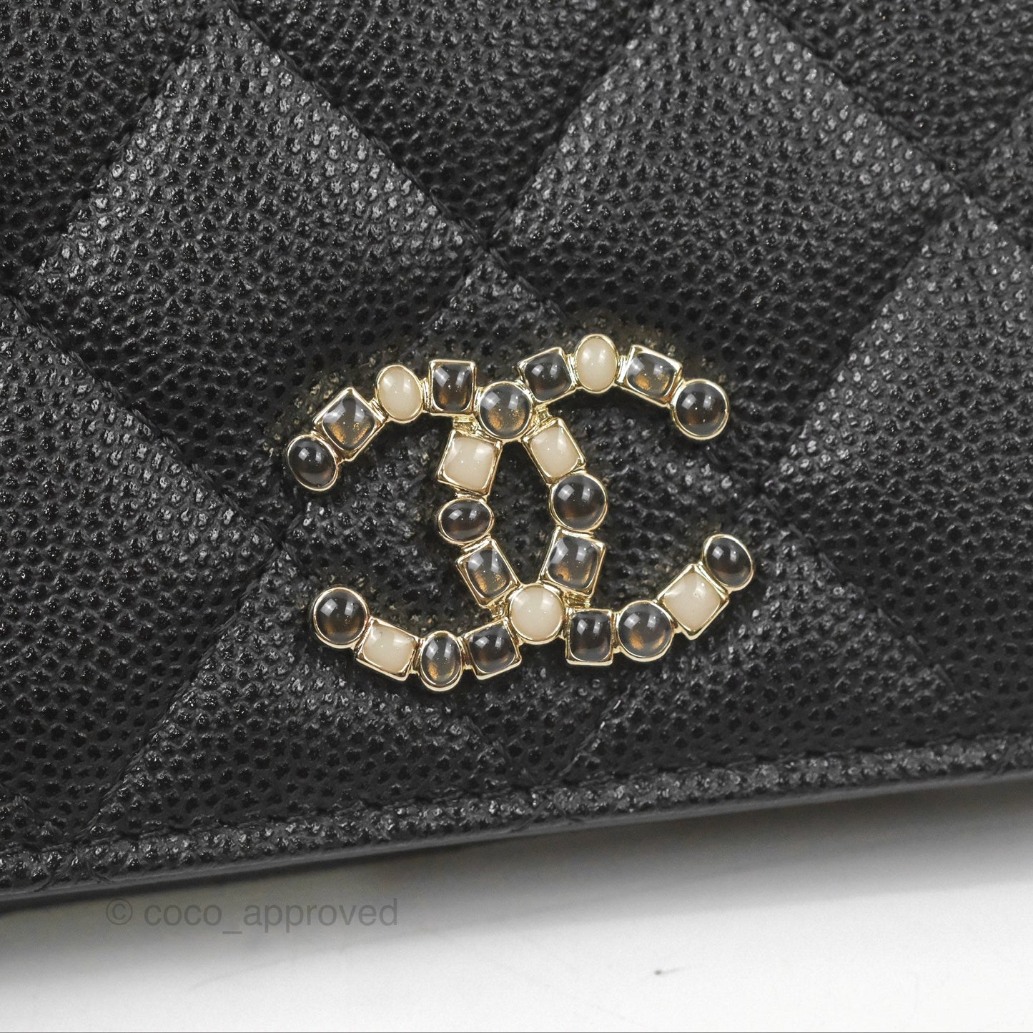 Chanel Small Wallet Black Caviar 23K