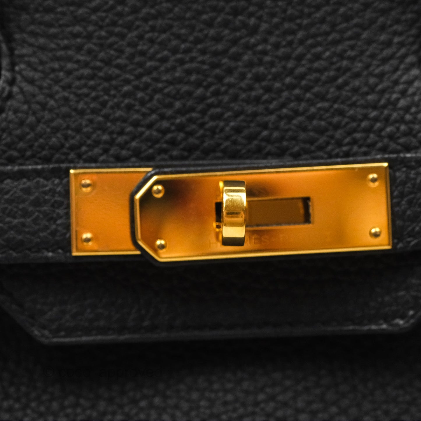 Hermès Birkin 30 Retourne Black Noir 89 Togo Gold Hardware