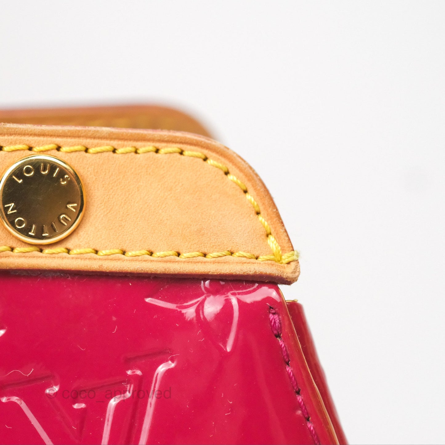 Louis Vuitton Brea MM Red Vernis Patent Monogram