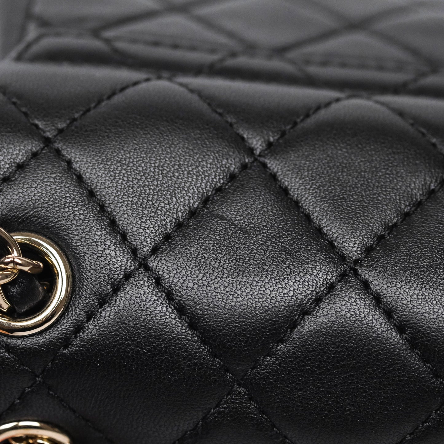Chanel Small Duma Drawstring Backpack Black Lambskin Gold Hardware