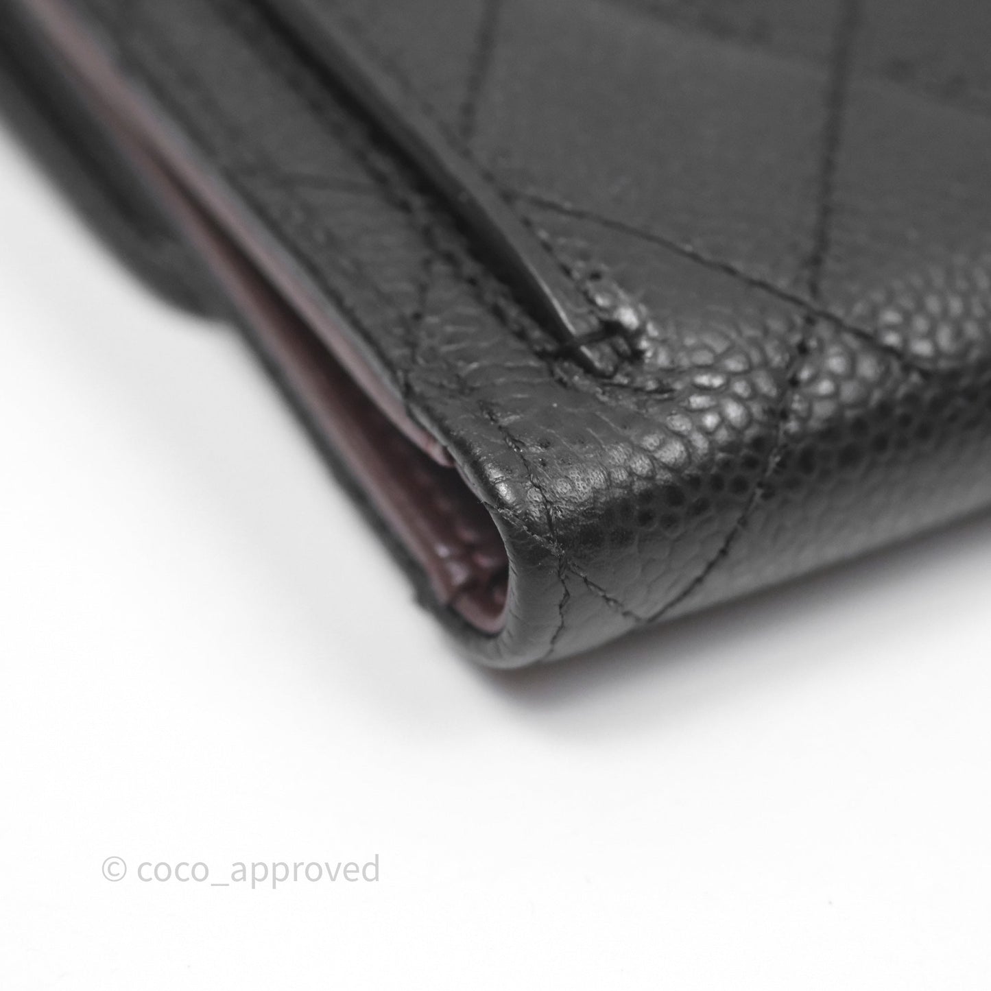 Chanel Classic Short Flap Wallet Black Caviar Gold Hardware