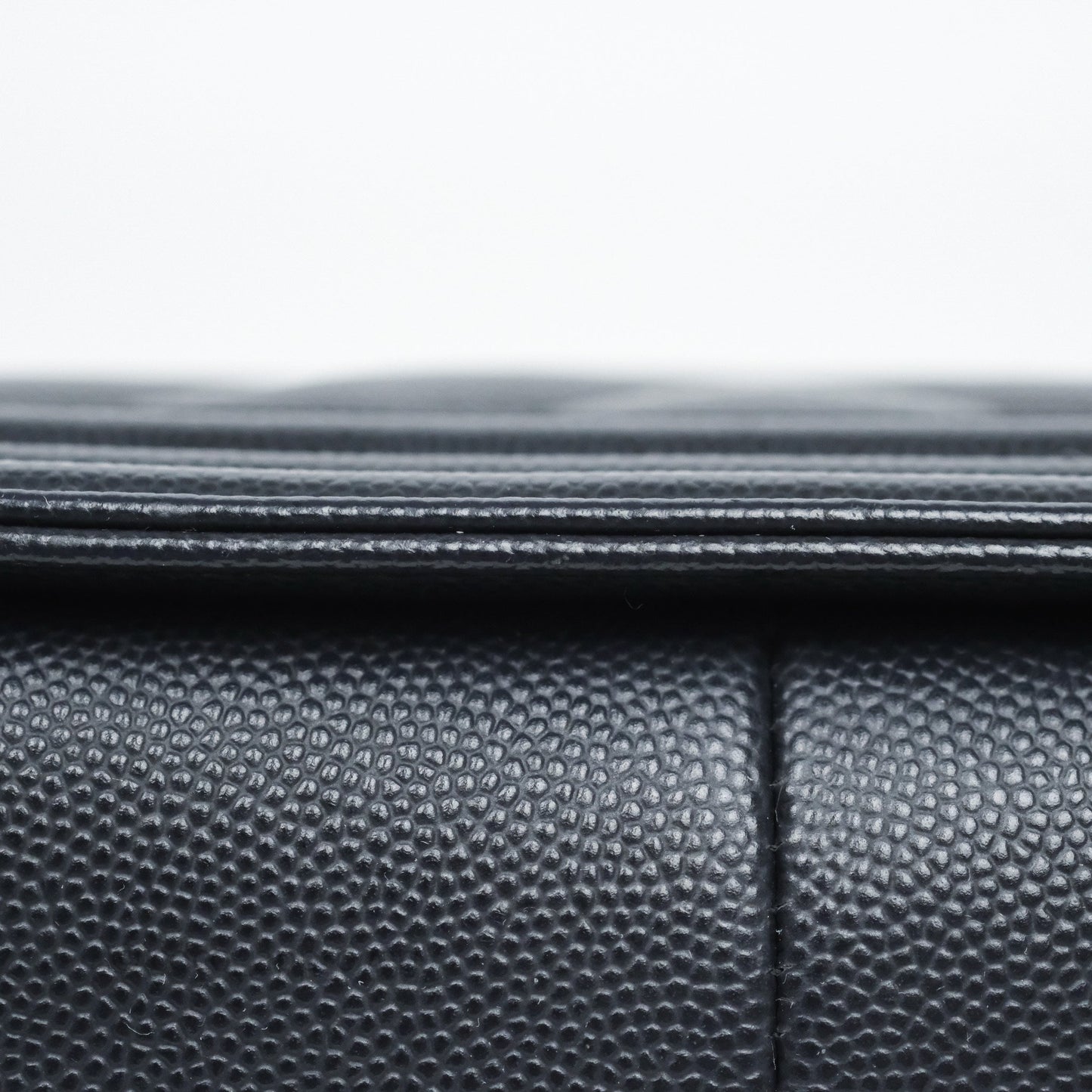 Chanel Medium Boy Chevron Dark Navy Caviar Silver Hardware