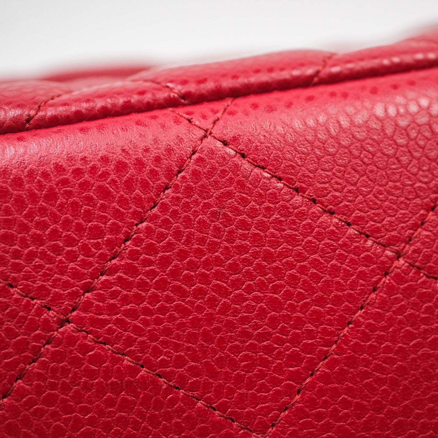 Chanel Jumbo Double Flap Red Caviar Silver Hardware⁣⁣