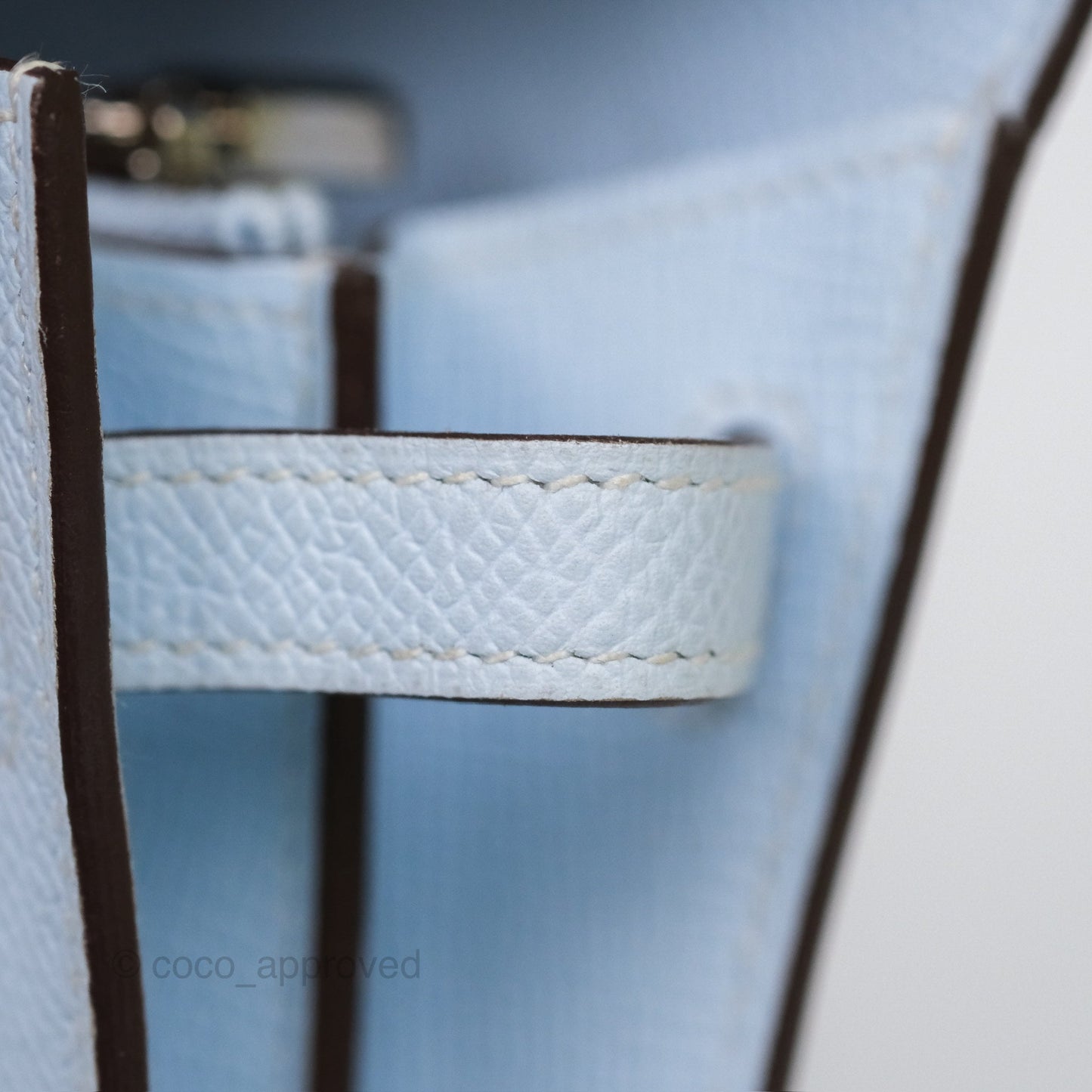 Hermès Kelly To Go Wallet Bleu Brume T0 Epsom Palladium Hardware