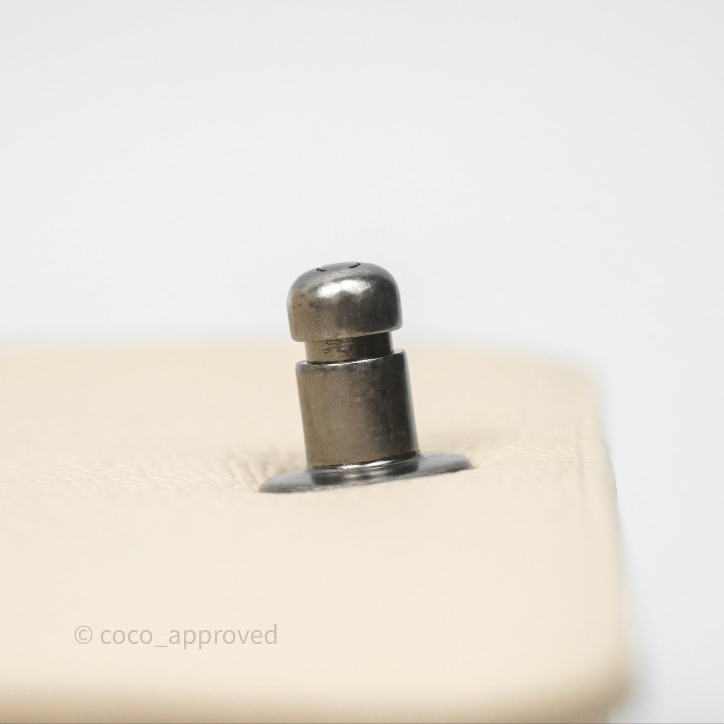 Chanel Small Boy Chevron Beige Caviar Ruthenium Hardware