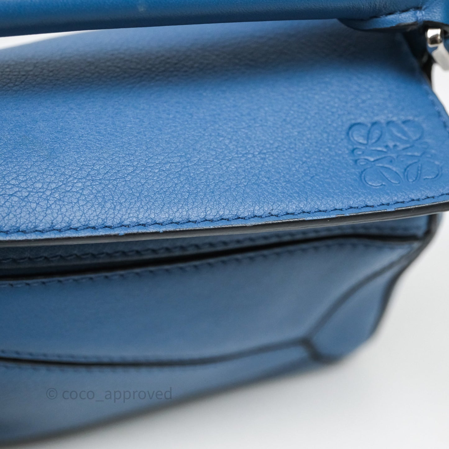Loewe Mini Puzzle Bag Blue Calfskin