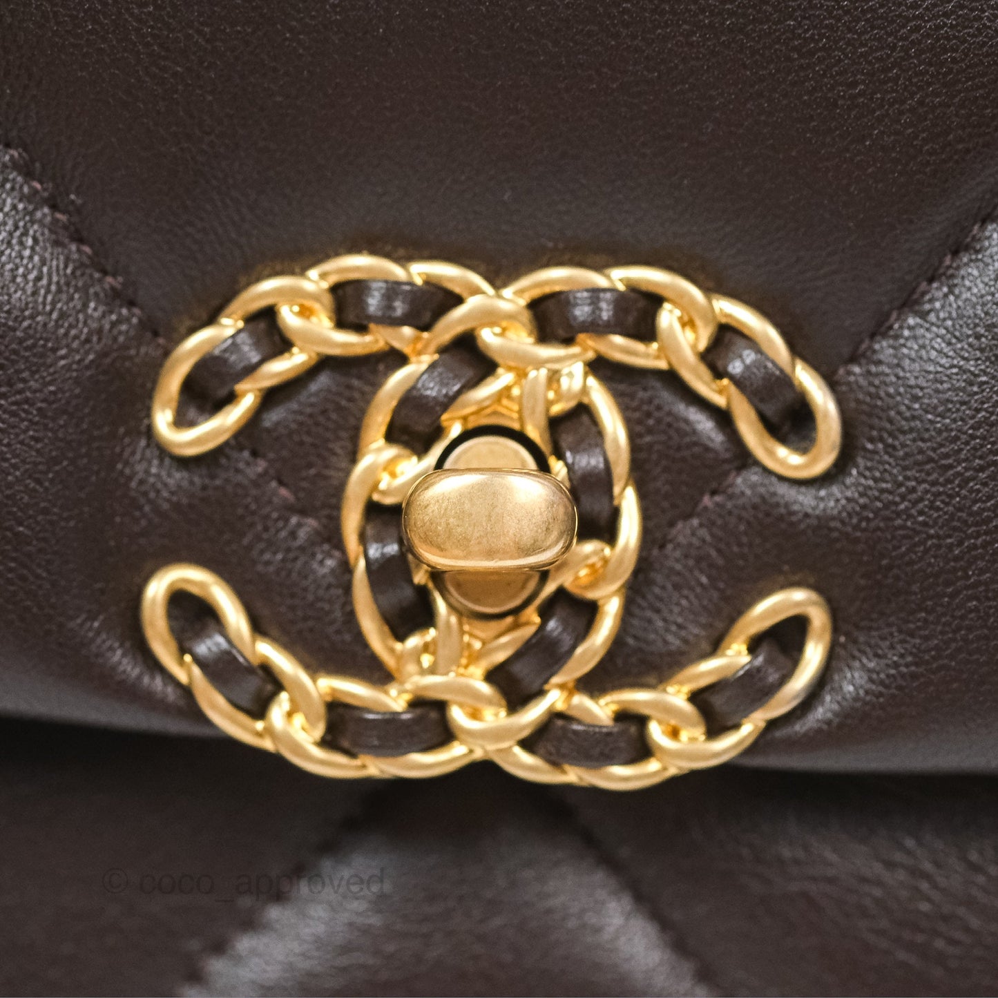 Chanel 19 Small Dark Brown Mixed Hardware
