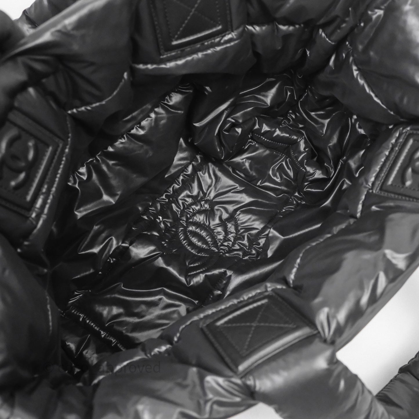 Chanel Nylon Quilted Medium Coco Cocoon Reversible Tote Black