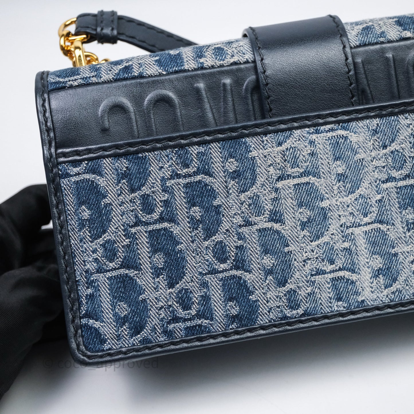 Christian Dior Montaigne East-West Bag Denim With Chain