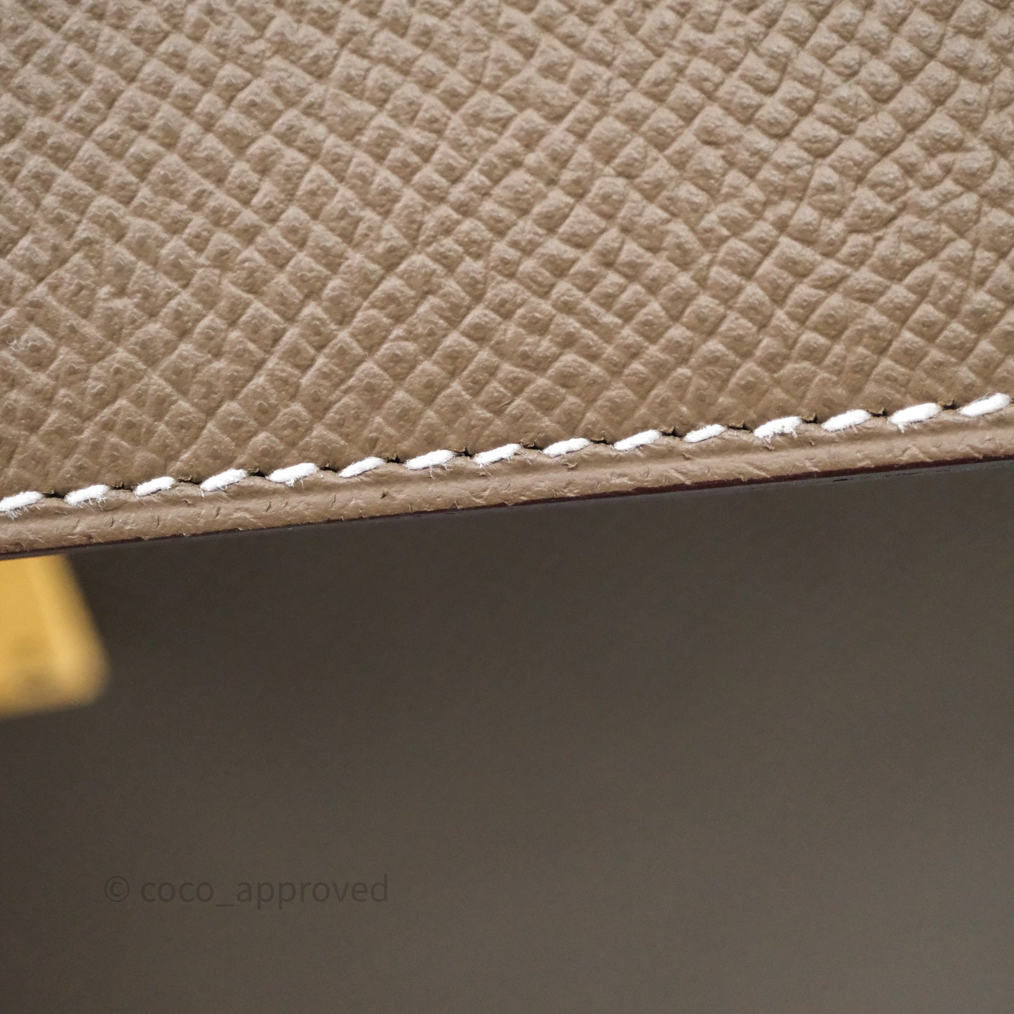 Hermes Kelly 25 Etoupe 18 Epsom Gold Hardware