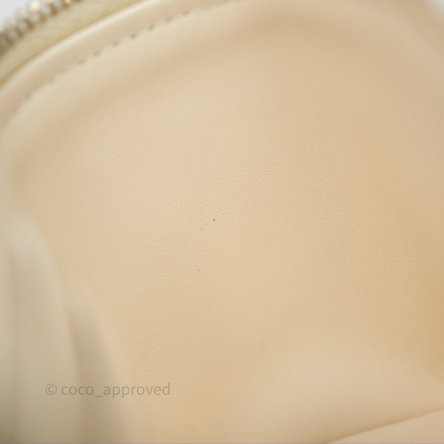 Chanel Top Handle Long Vanity with Chain Beige Caviar Gold Hardware 25C