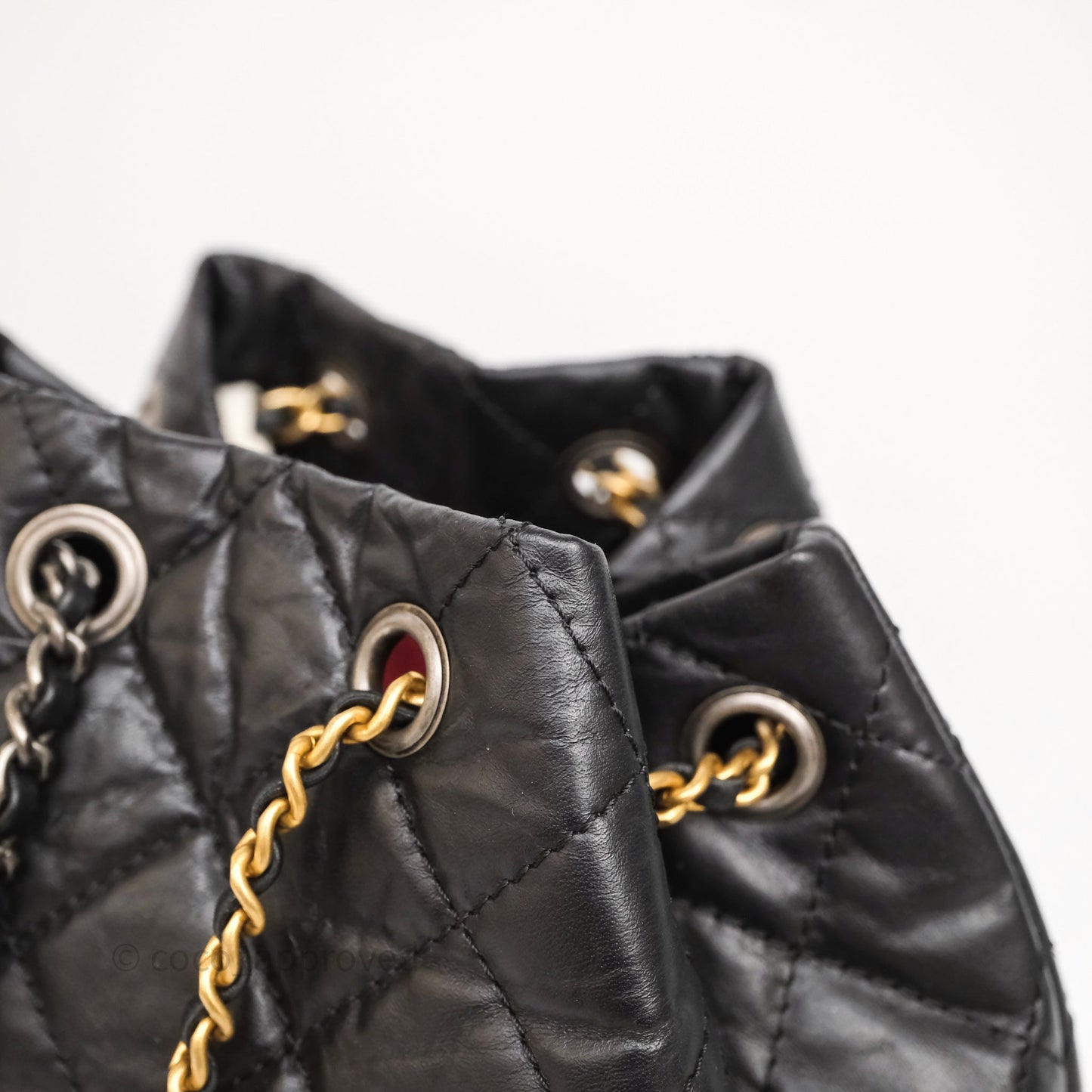 Chanel Small Gabrielle Backpack Black Aged Calfskin