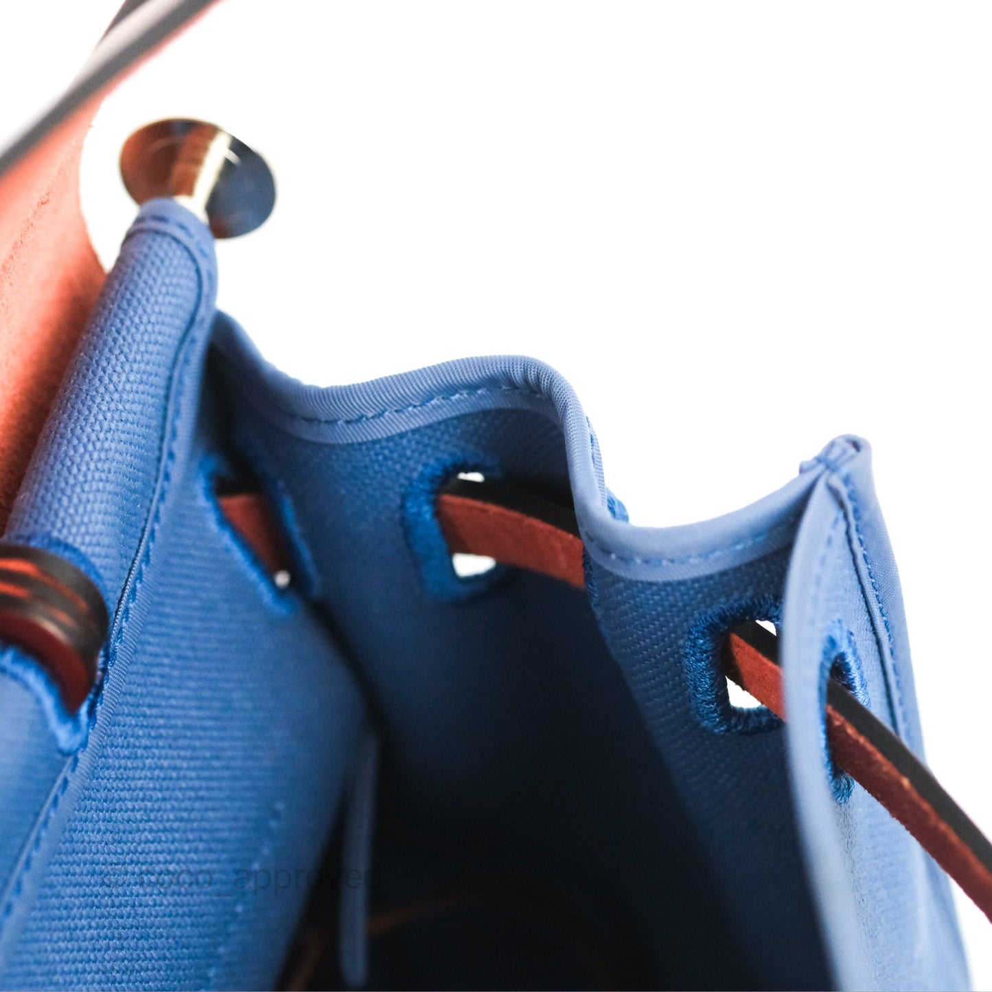 Hermès Herbag Zip 31 Rouge H/Bleu Agate Canvas Palladium Hardware