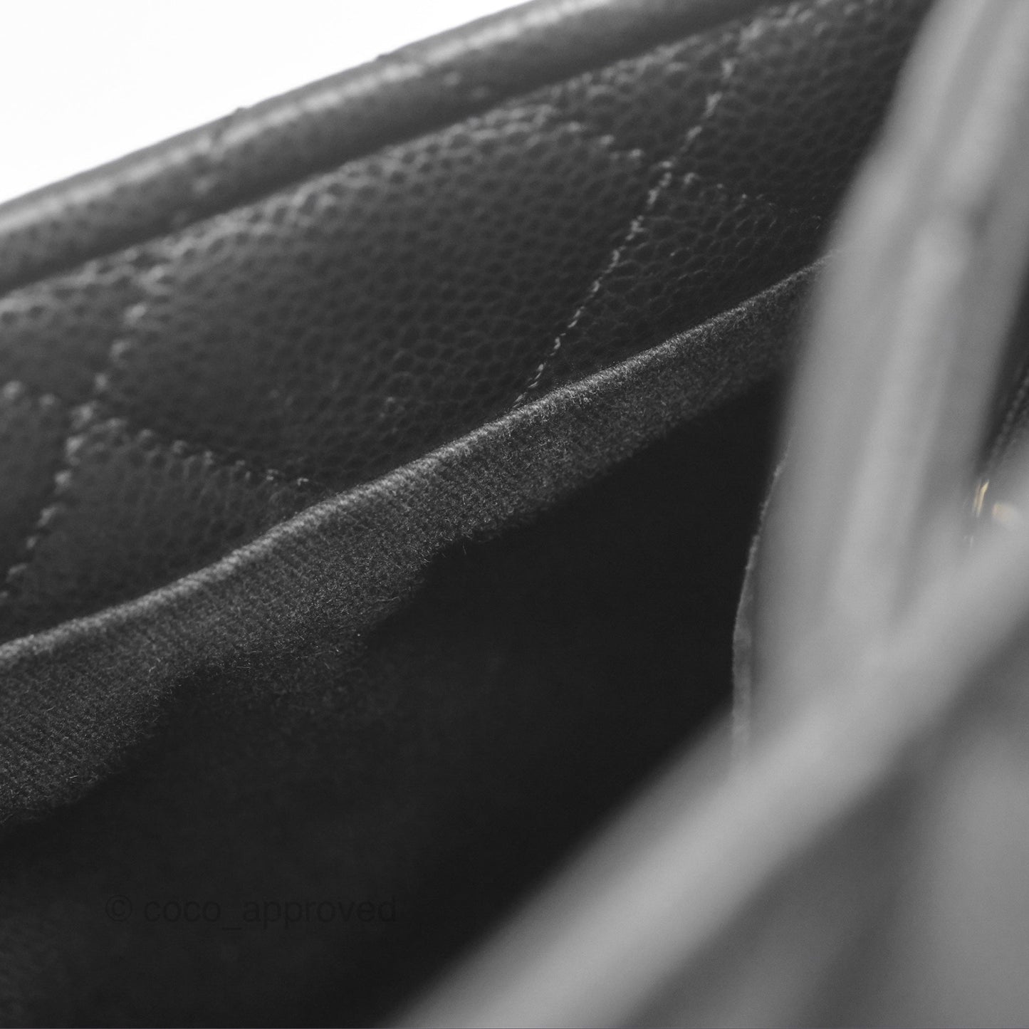 Chanel Quilted Caviar Leather Timeless CC Soft Shopping Tote Bag Black
