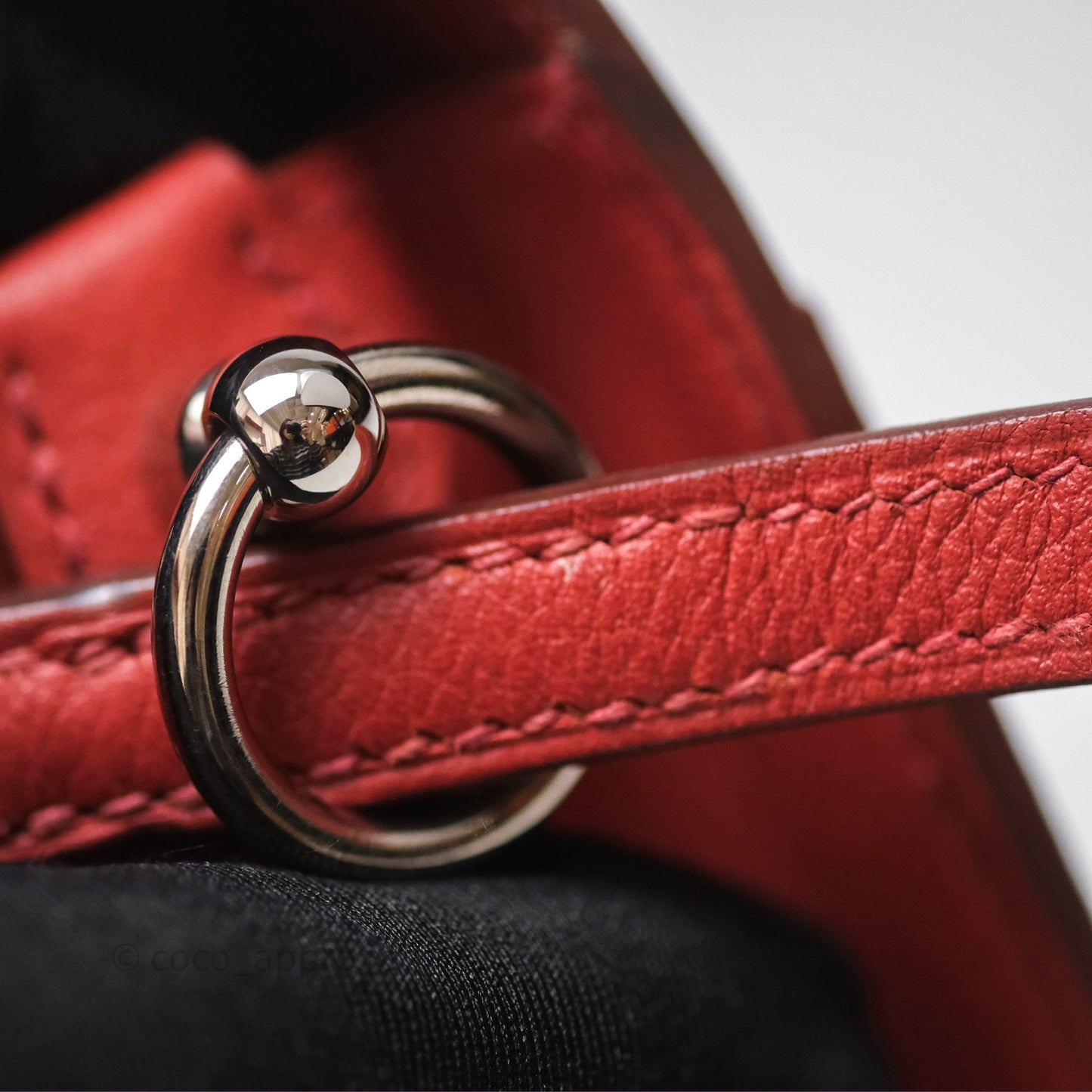 Hermès Roulis Mini Brique 36 / Caramel 28 Evercolor Palladium Hardware