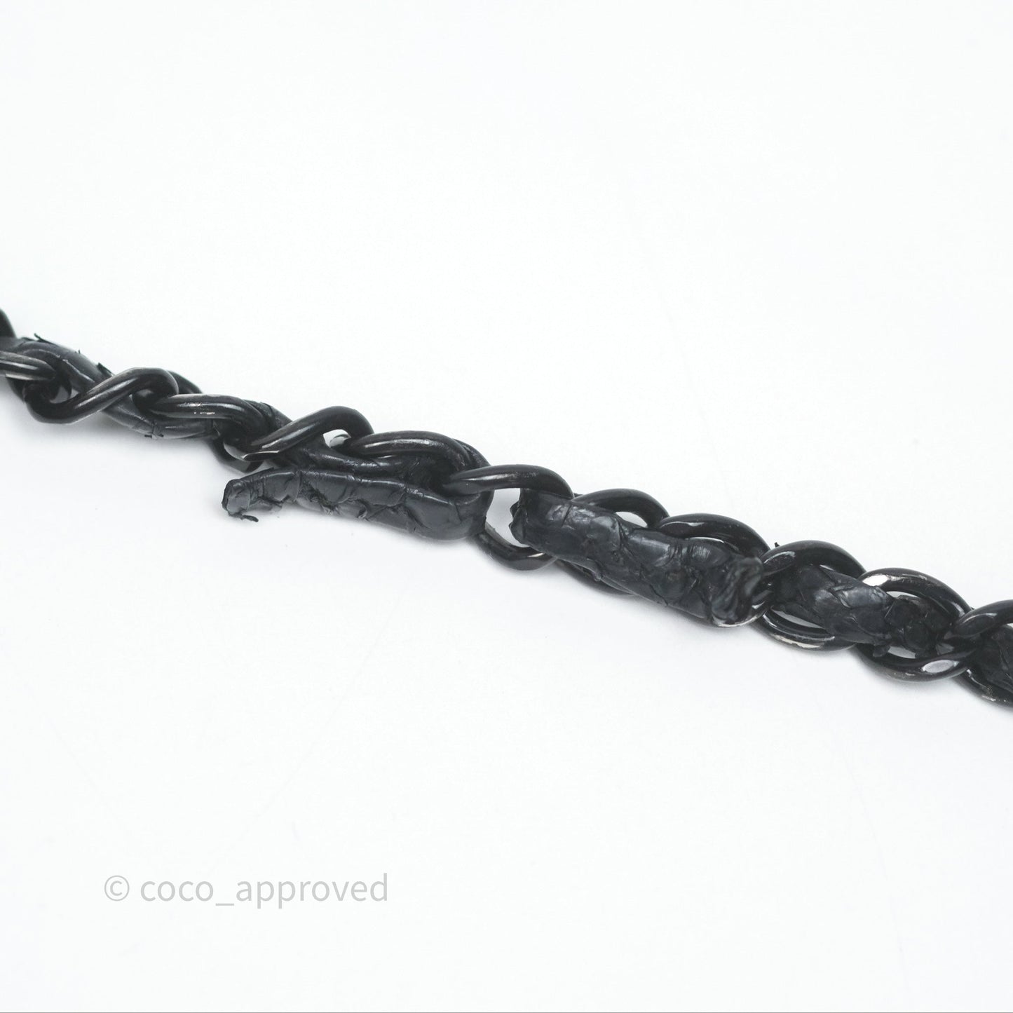 Chanel Classic M/L Medium Flap So Black Python Black Hardware