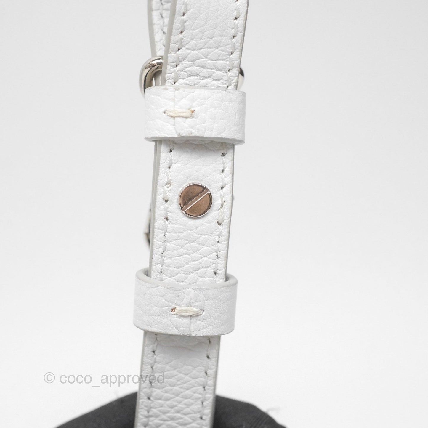 Chanel Mini Neo Executive Shopper Tote White Grained Calfskin Silver Hardware
