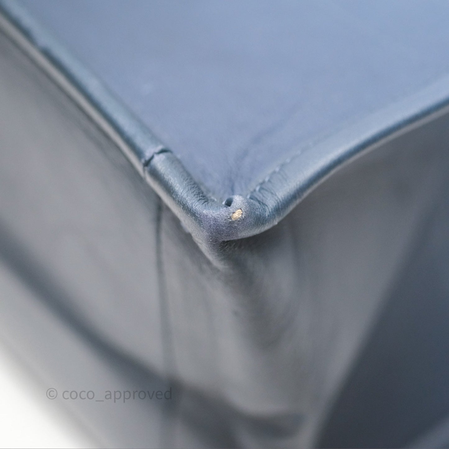 Christian Dior Medium Book Tote Blue Calfskin