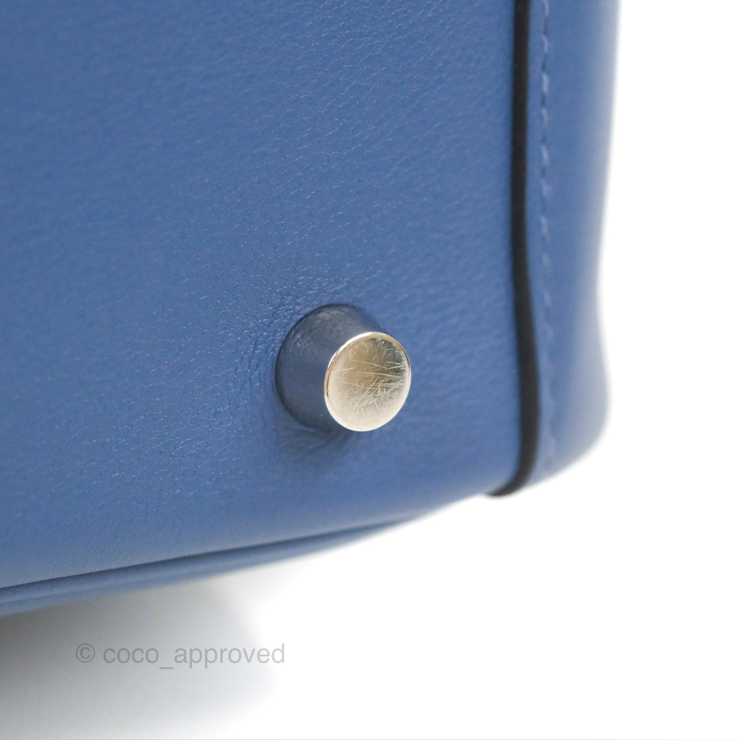 Hermès Lindy 26 Bleu Brighton/ Capucine Swift Palladium Hardware