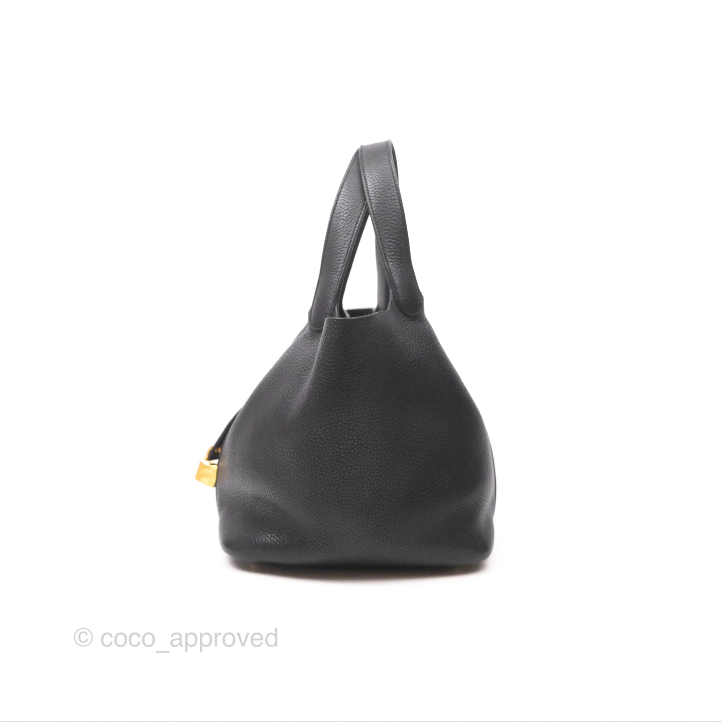 Hermès Picotin 22 Black Noir 89 Clemence Gold Hardware