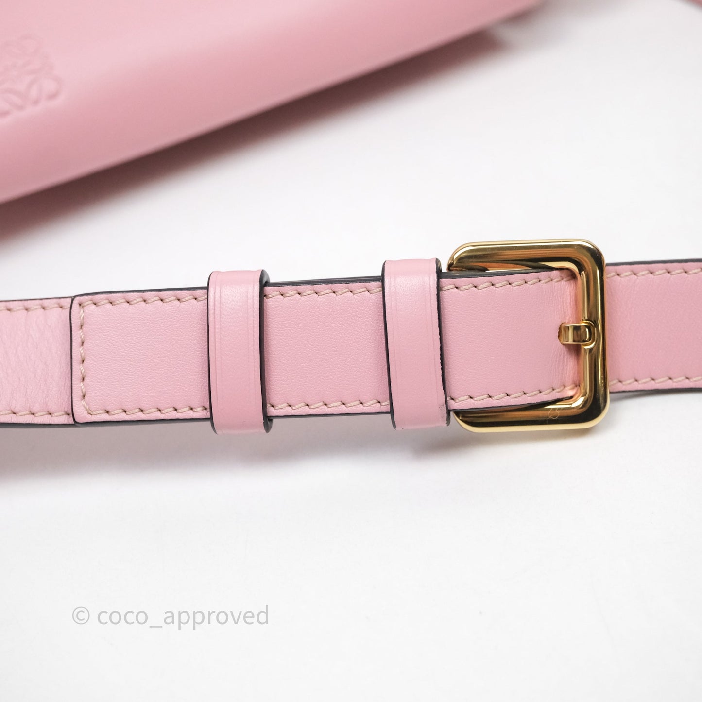 Loewe Mini Gate Belt Bag in Soft Calfskin Pink