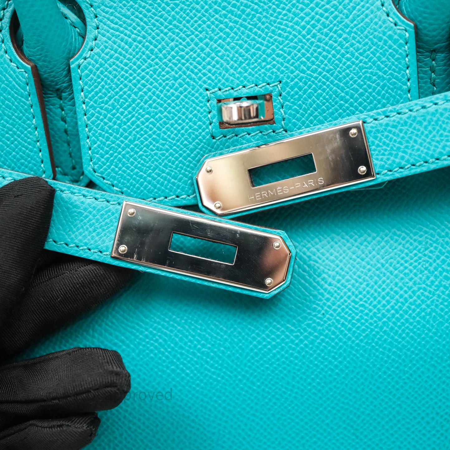 Hermès Birkin 30 Retourne Vert Verone U1 Epsom Palladium Hardware