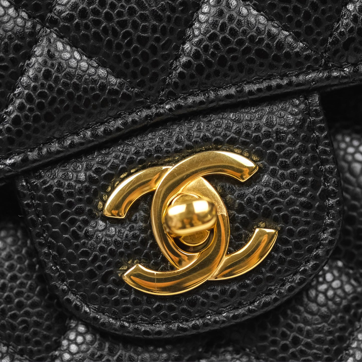 Chanel Small Classic Quilted Flap Black Caviar Gold Hardware