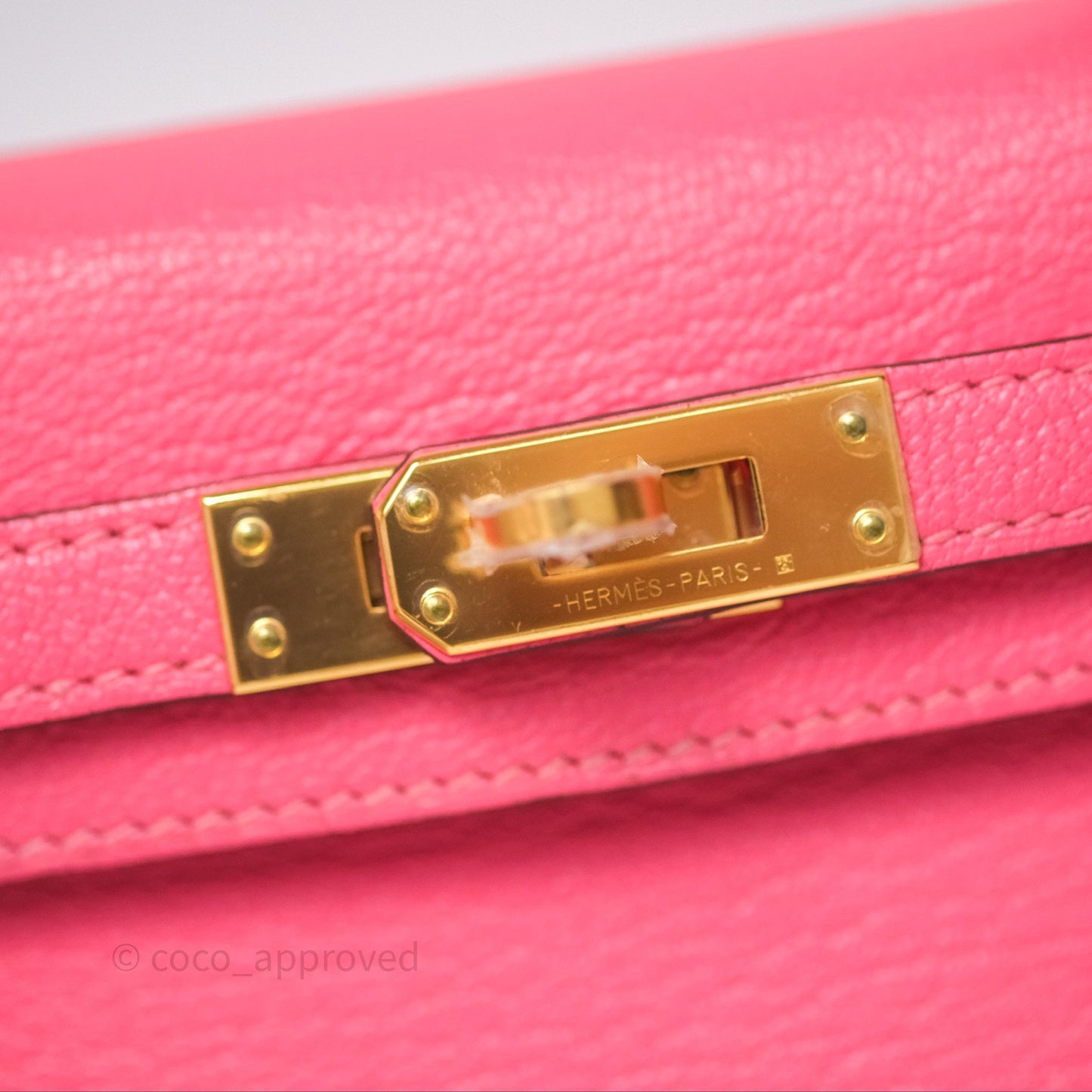 Hermès Mini Kelly II Rose Lipstick U5 Chevre Mysore Gold Hardware