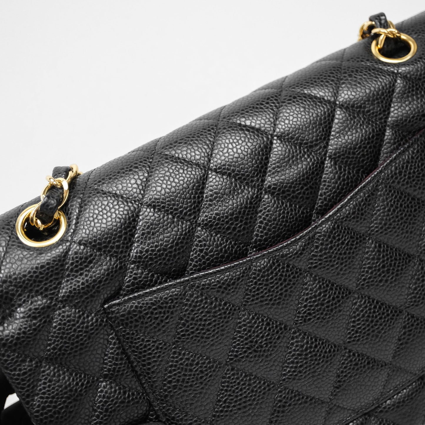 Chanel Classic Medium Flap Quilted Black Caviar Gold Hardware