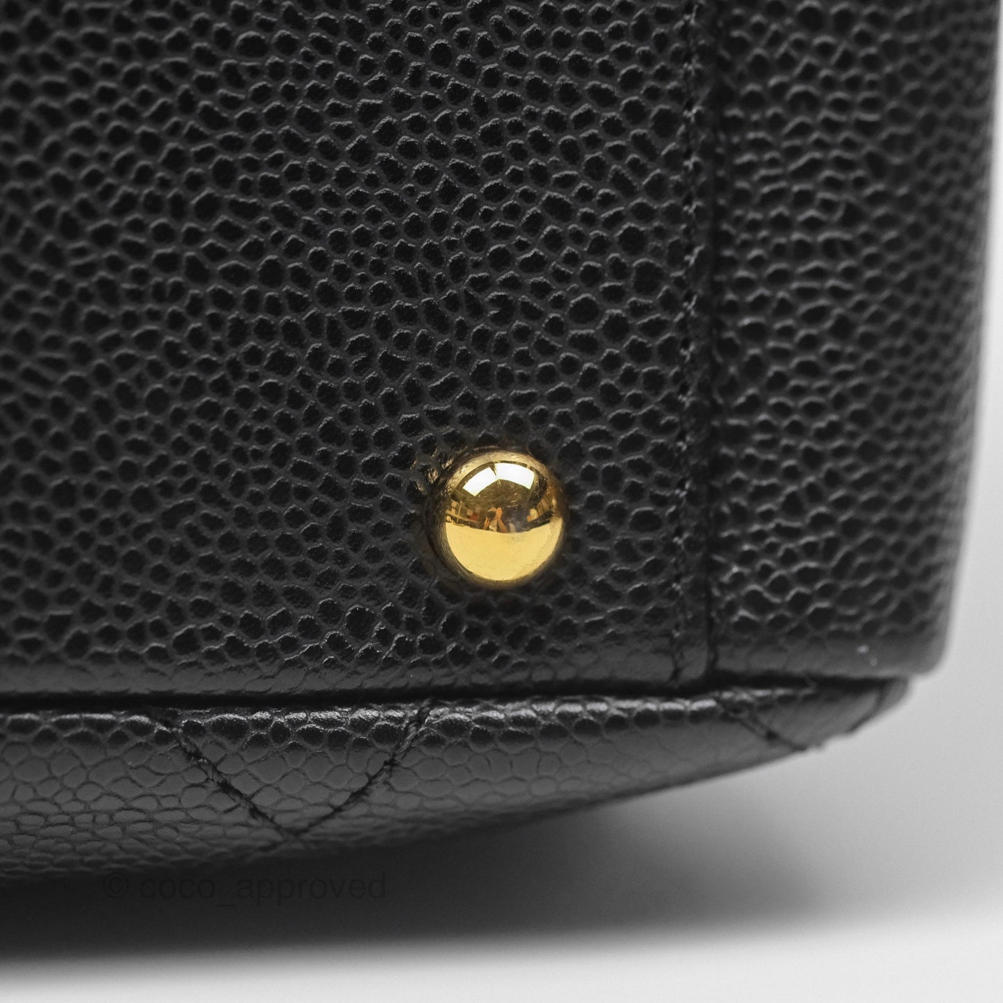 Chanel PTT Petite Timeless Shopping Tote Bag Black Caviar Gold Hardware