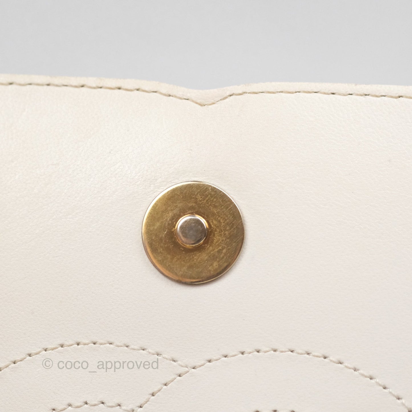 Chanel Small CC Filigree Flap Quilted Ivory Caviar